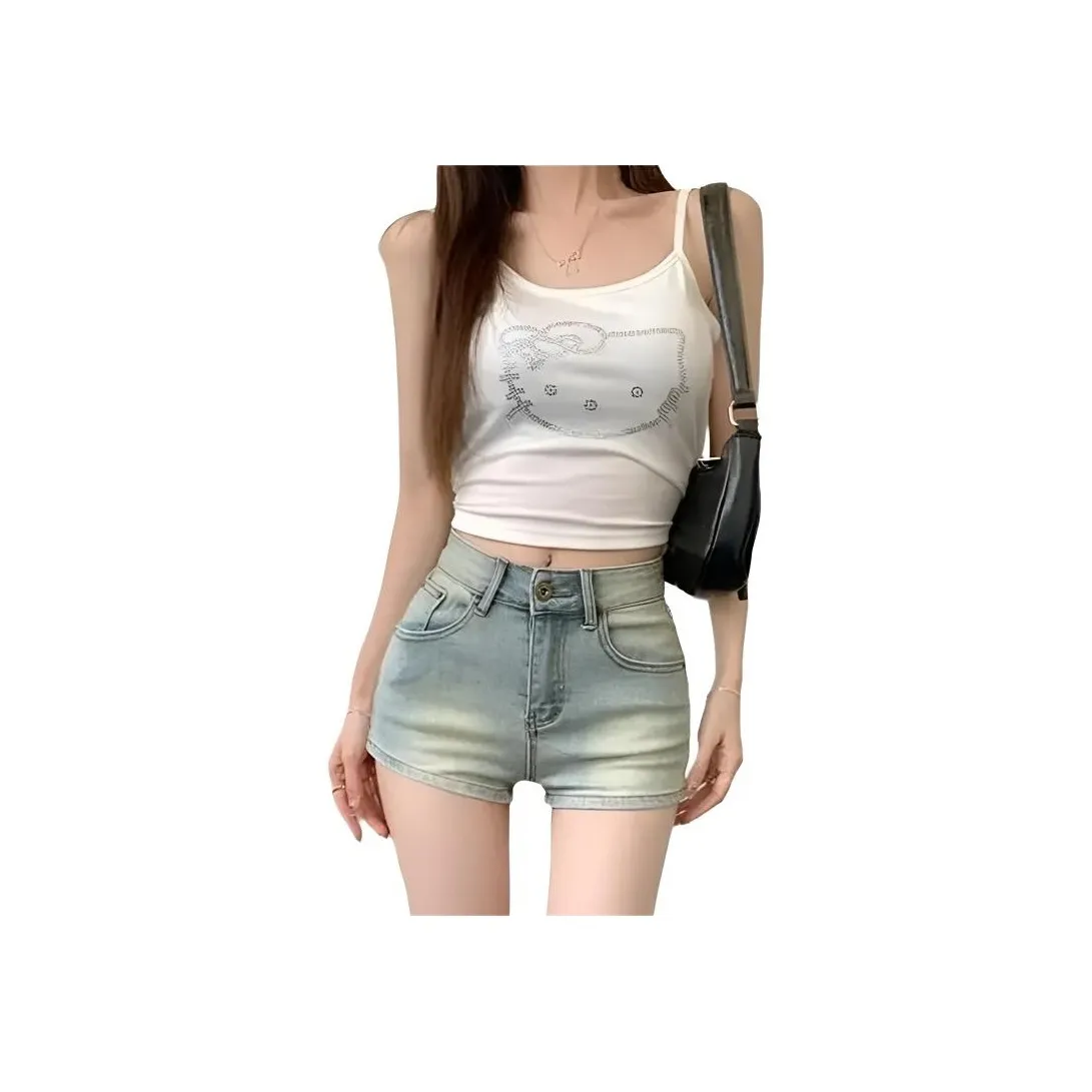 OMOIDAS Светло-синие Женские Джинсовые Шорты