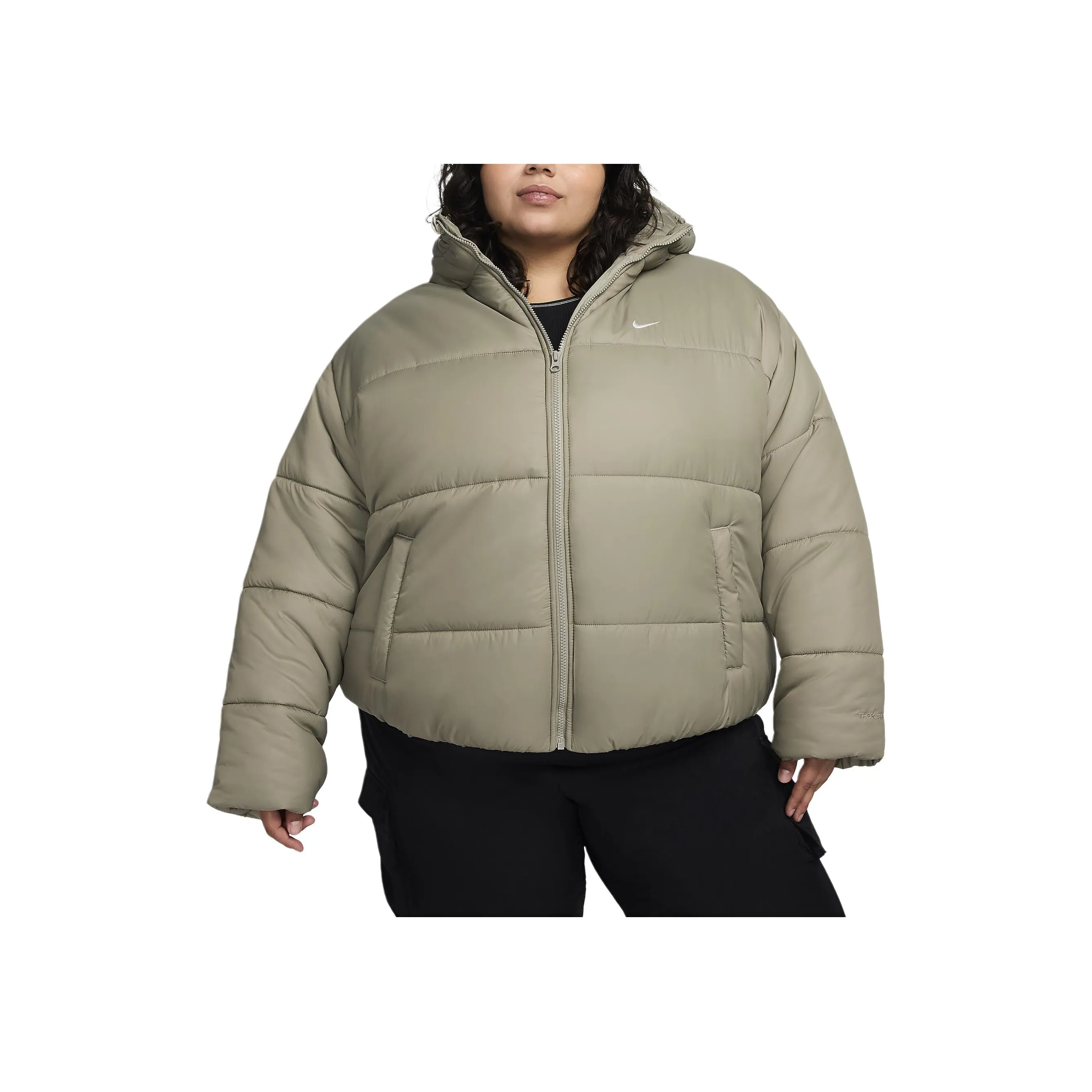 Nike Sportswear Classic Puffer Women's Therma FIT Loose Hooded Jacket Plus Size