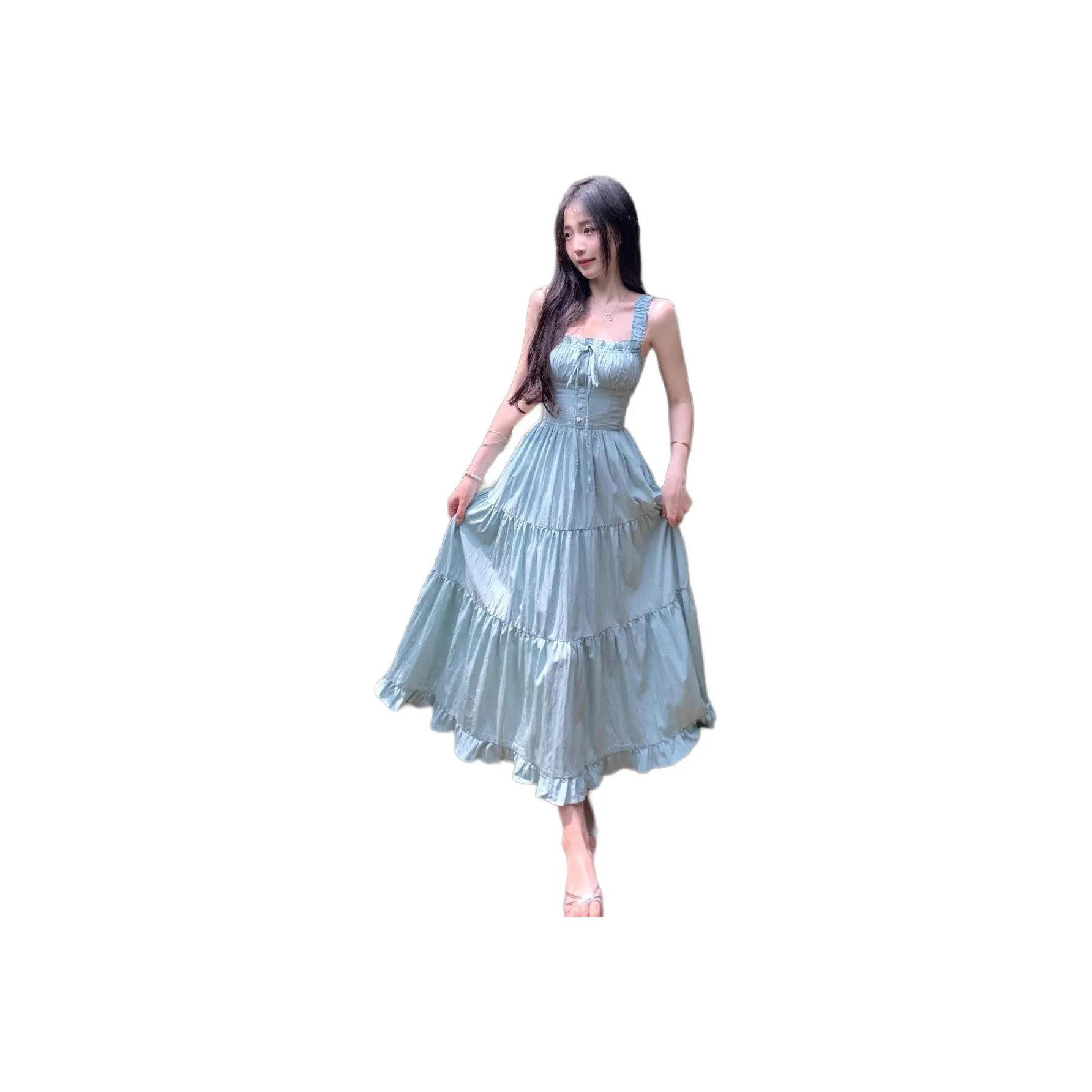 MUCCHIC Зеленый Женские Слиплатья