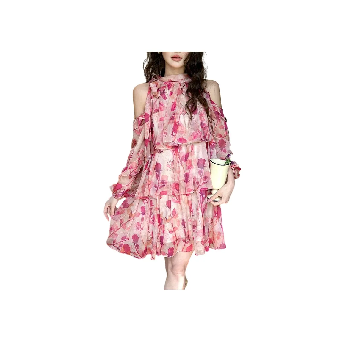 PAIN OR PLEASURE Long Sleeved Dress Women's Pink