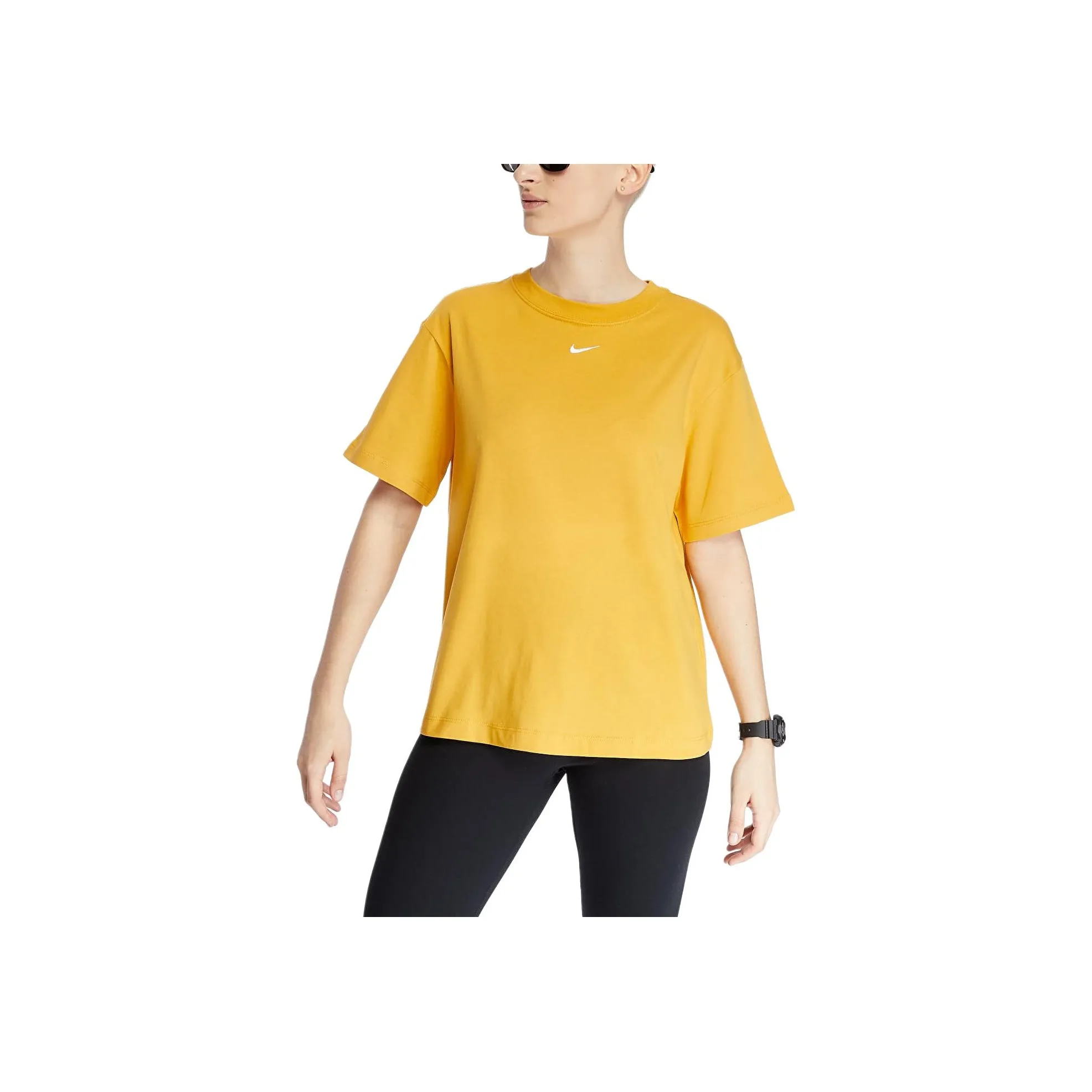 Nike Drop Shoulder Sleeve T-Shirt Women's Dopamine Dressing Egg Yellow