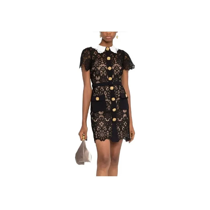 Self-portrait Floral-lace Peter-pan Collar Minidress