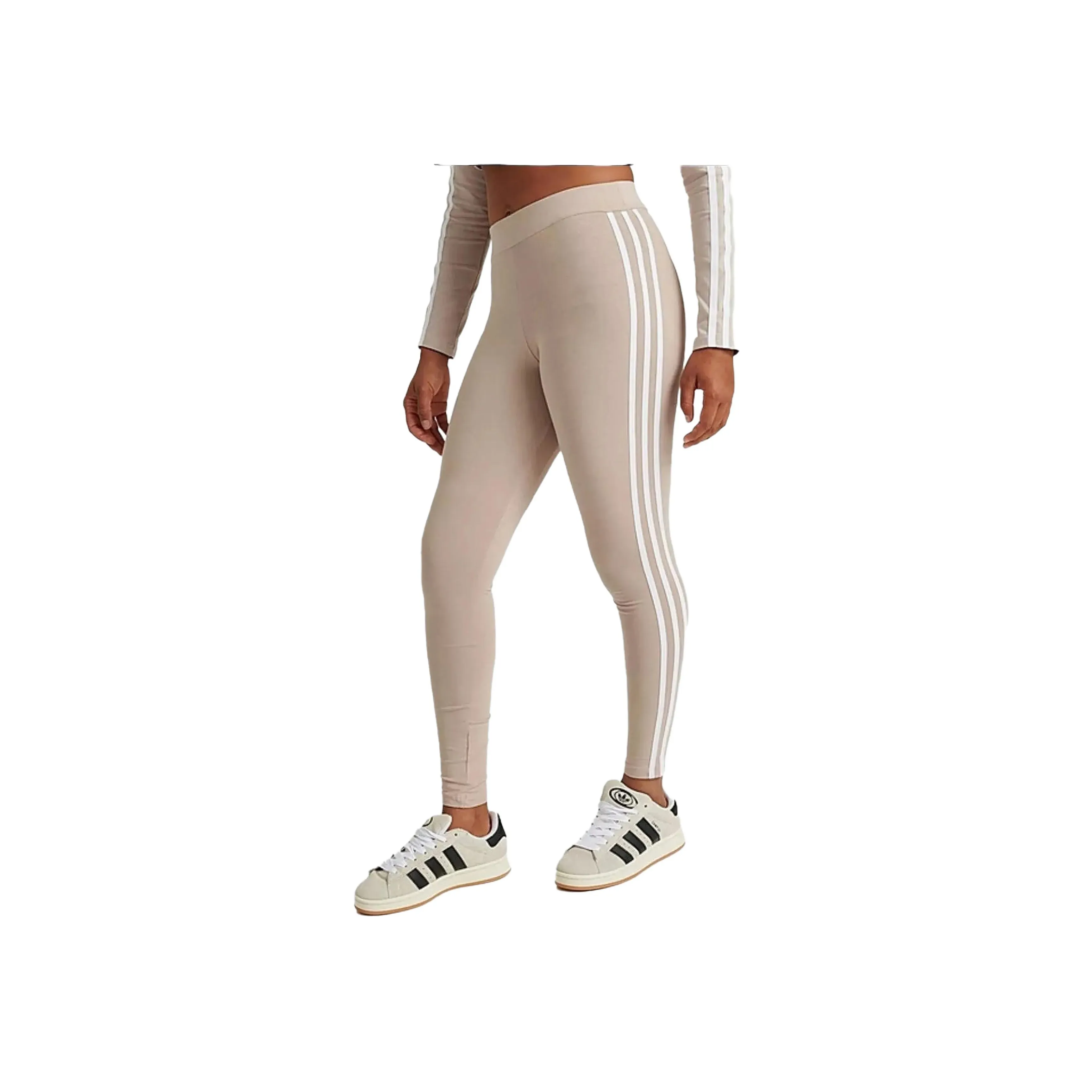 Adidas 3 Stripes 'Beige' Leggings