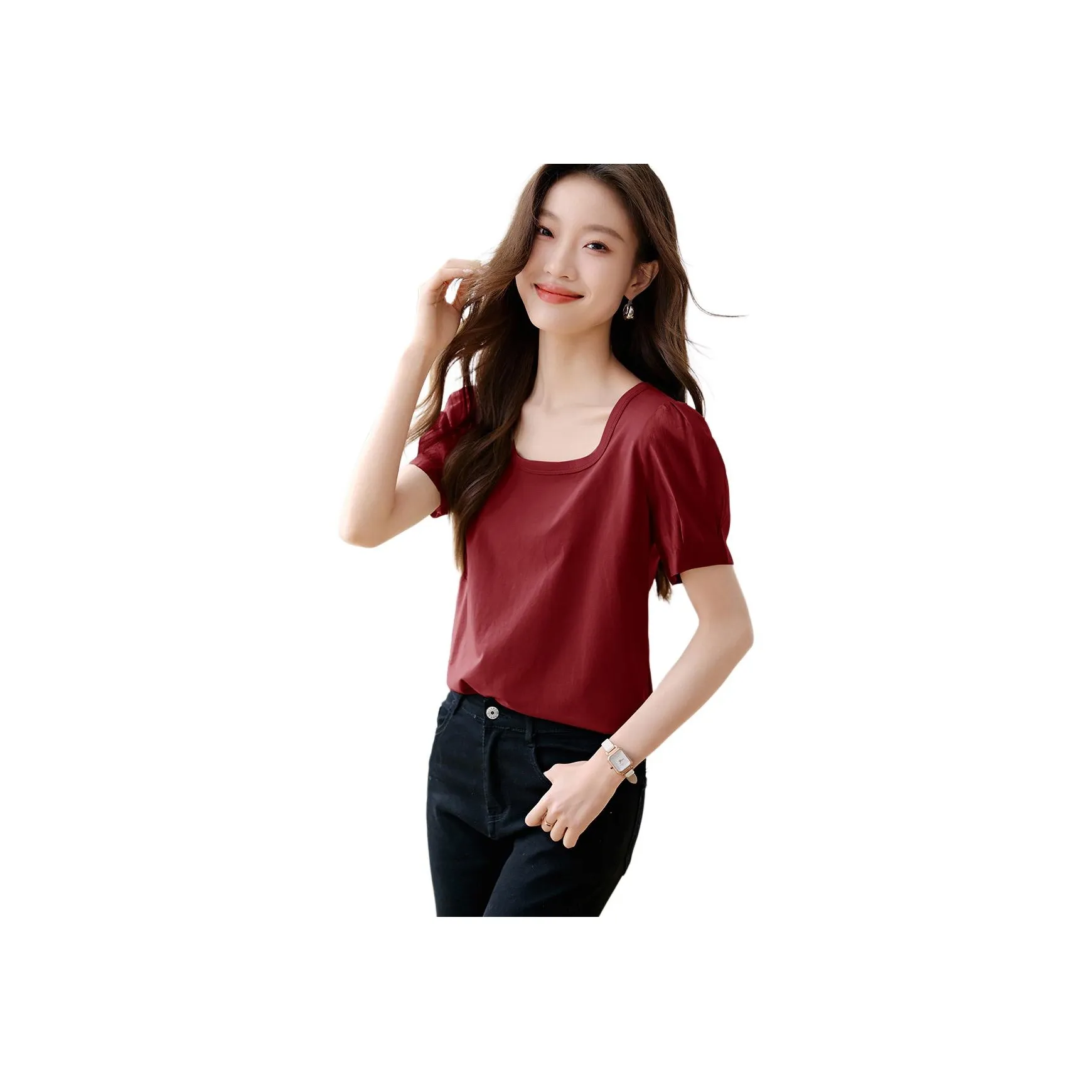 Mo Han Yi Mei T Shirt Women's Red