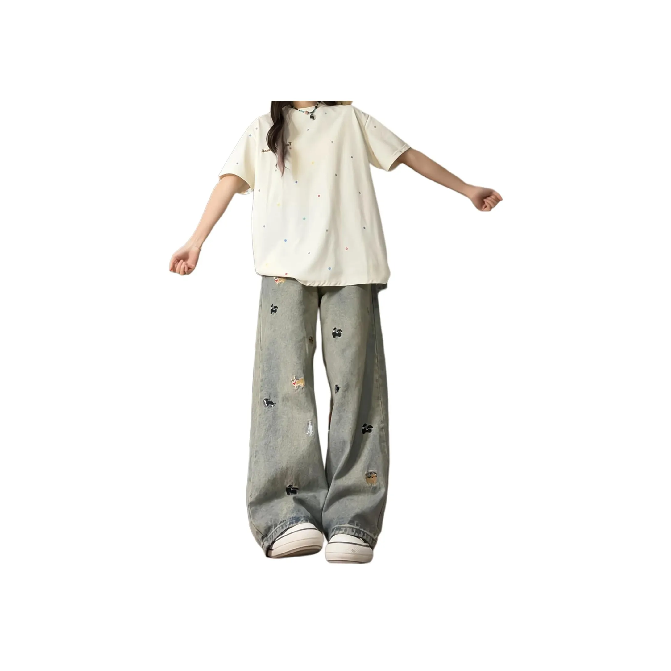 CORNILOT Винтажные синие унисекс джинсы