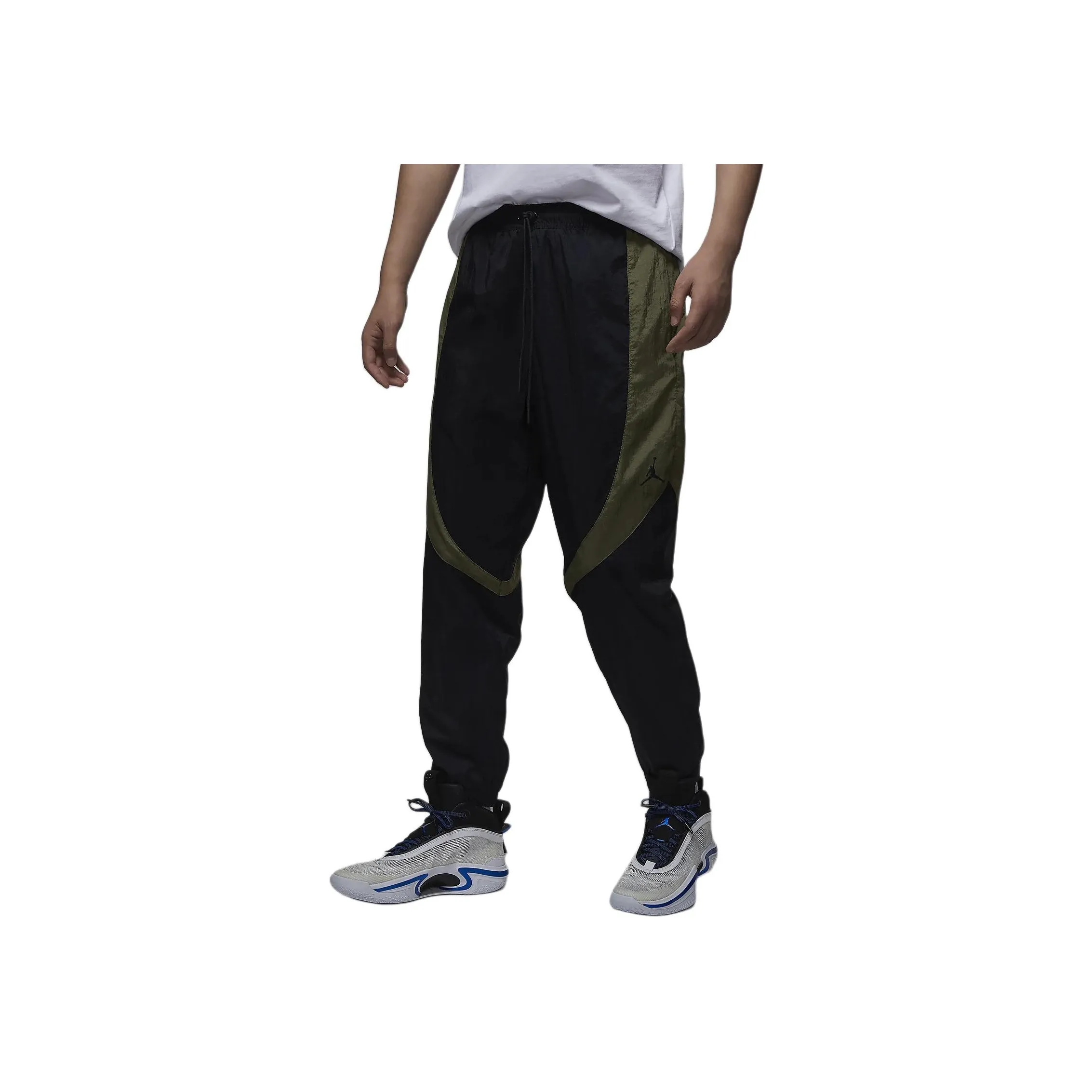 Jordan Sport Джем Повседневные брюки Мужской Черный Средне-оливковый зеленый Черный