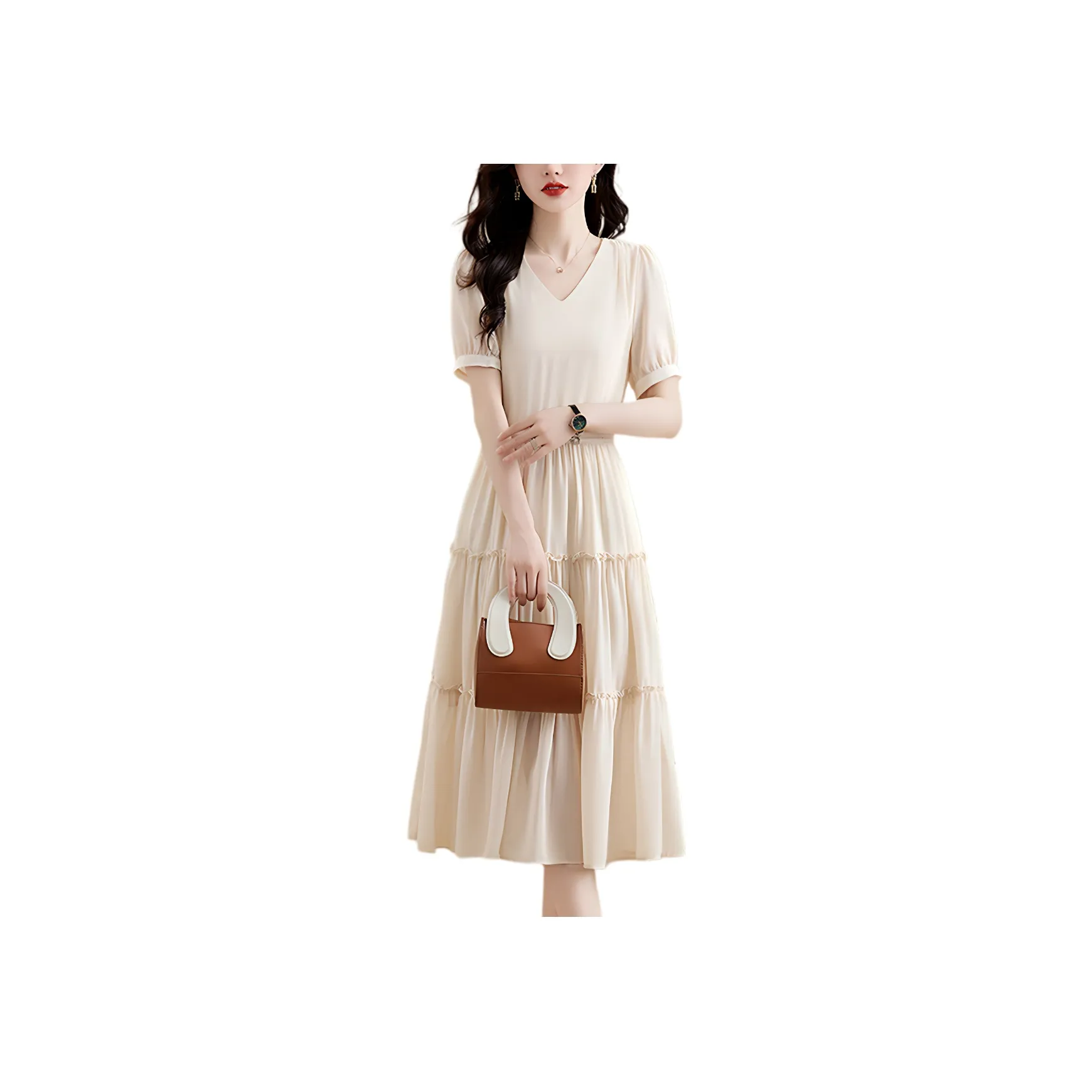 Mula 2024 Summer Short Sleeved Dress Women's