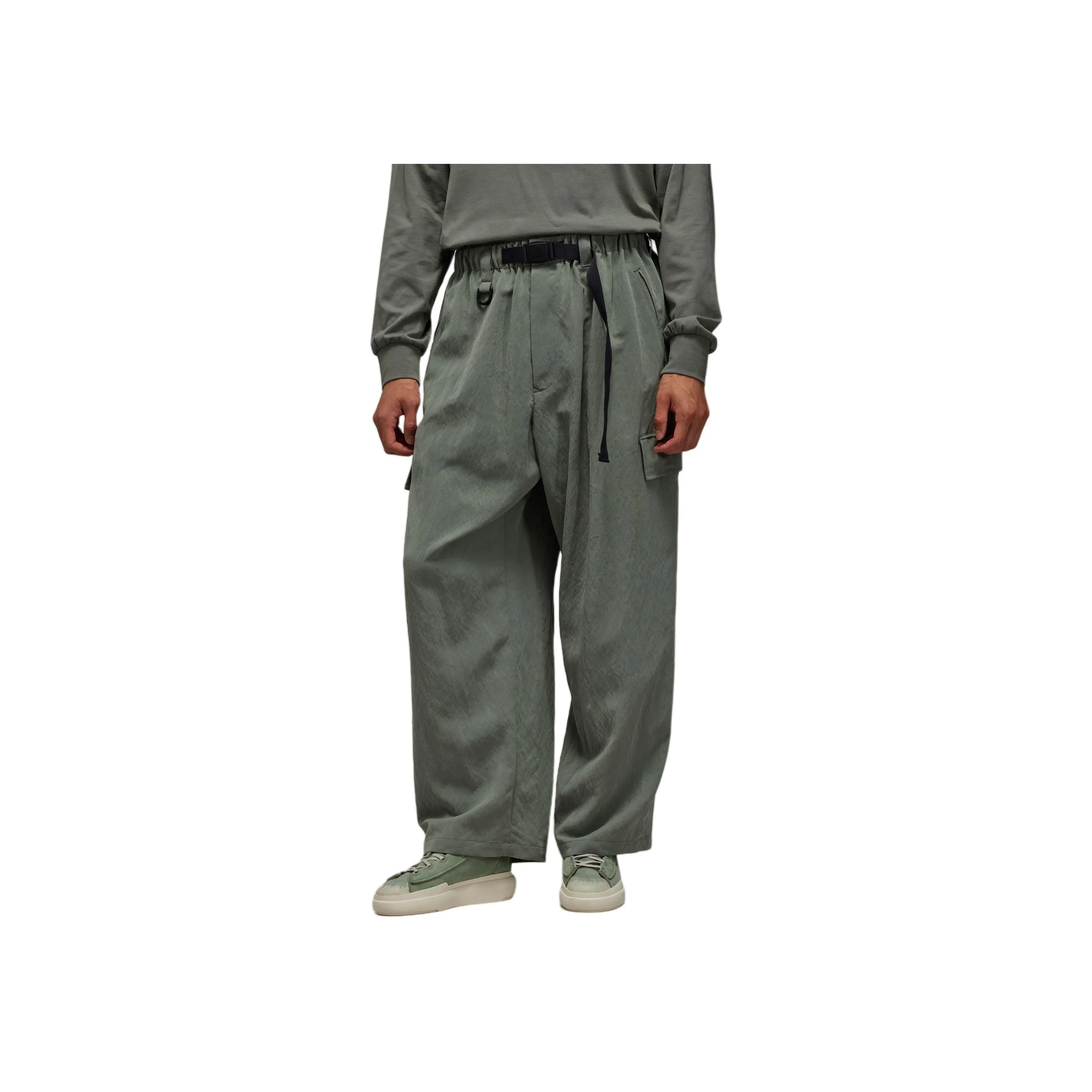 Adidas WIDE CARGO PANTS Cargo Pants Unisex Gray Stone Green