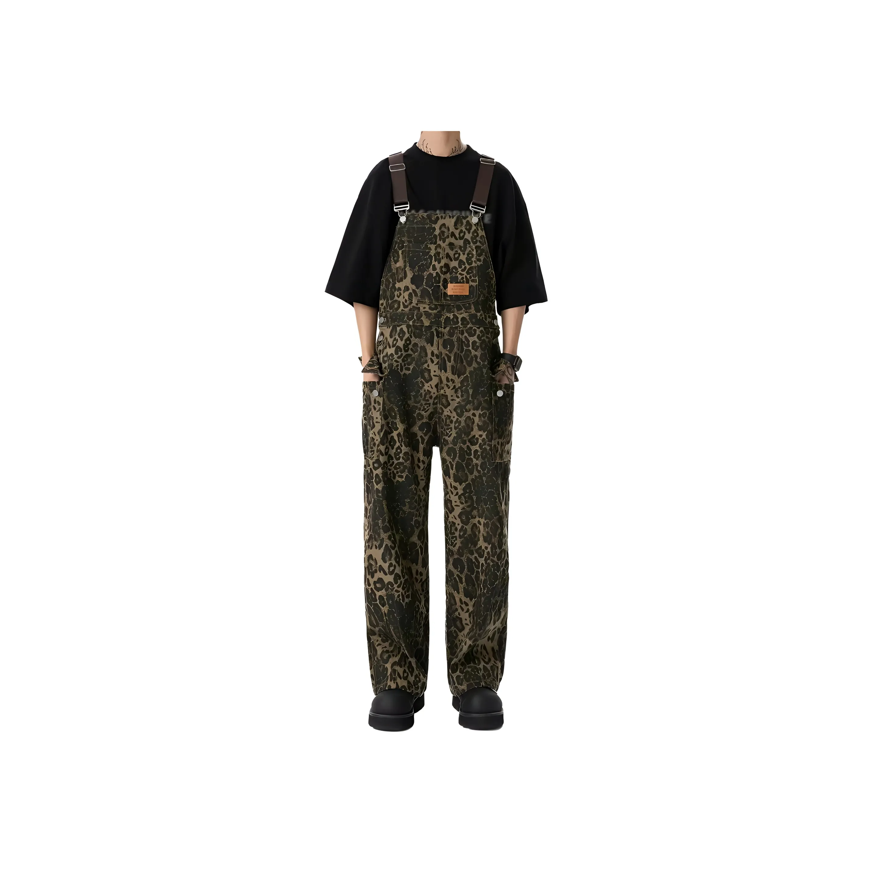 FA2LO Overalls Unisex Leopard Print