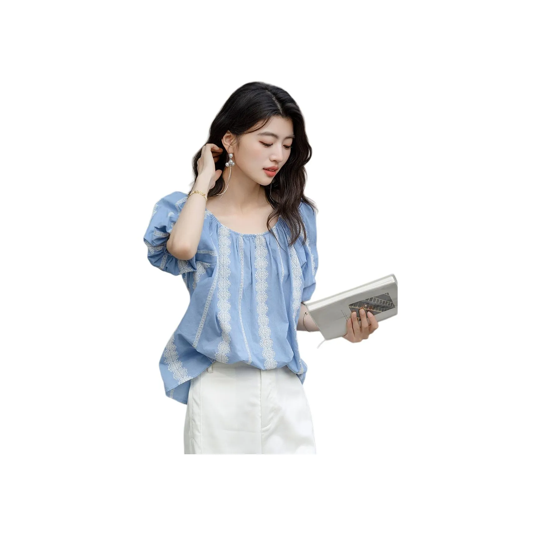 Dme Светло-синие Женские Рубашки