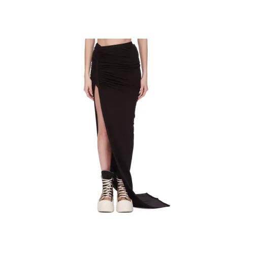 Rick Owens DRKSHDW Черные Женские Вязаные Длинные Юбки