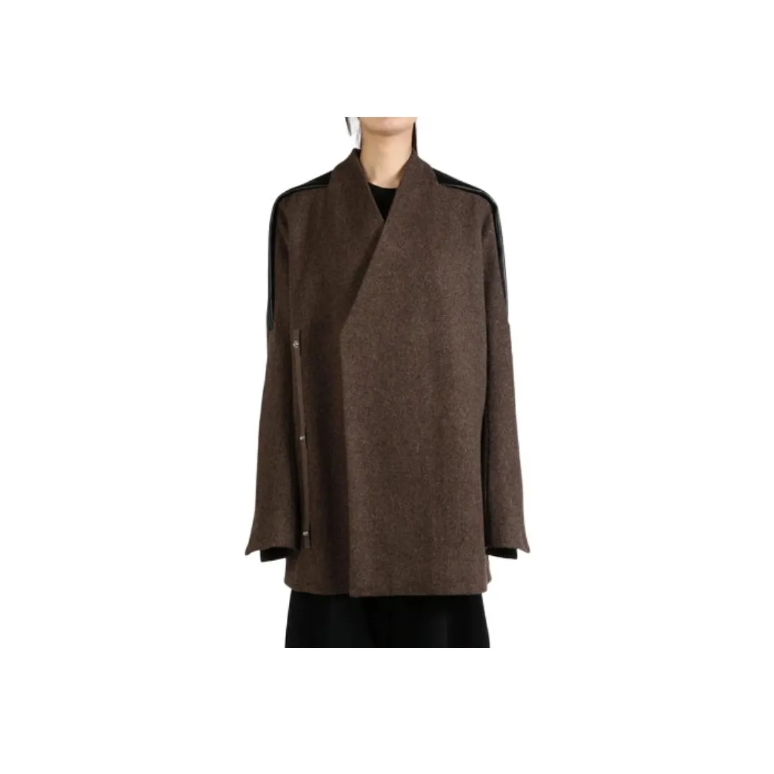 RICK OWENS Officer Jacket 'Brown/Black/Thulian'