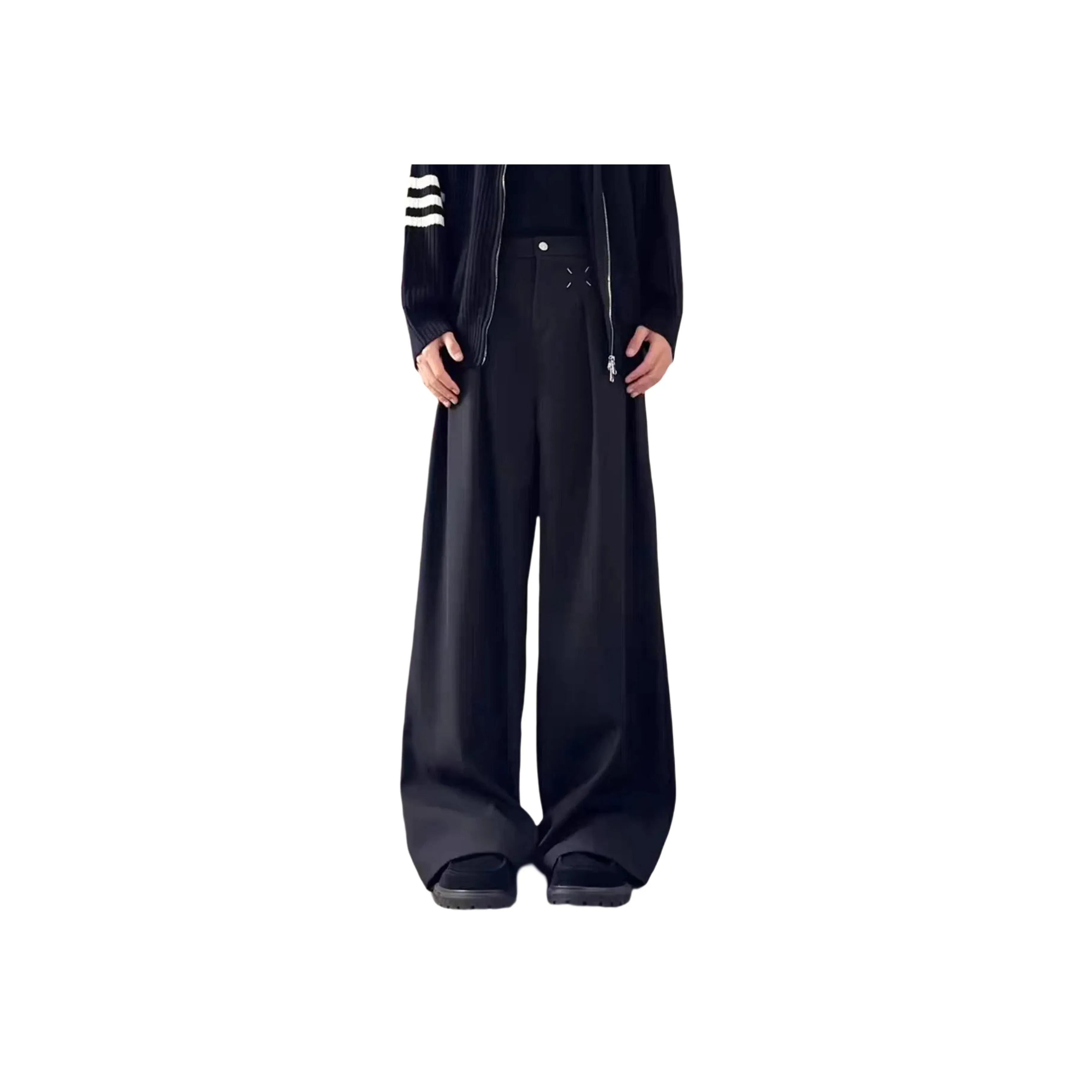 GANGZAI Черные Унисекс Повседневные Штаны