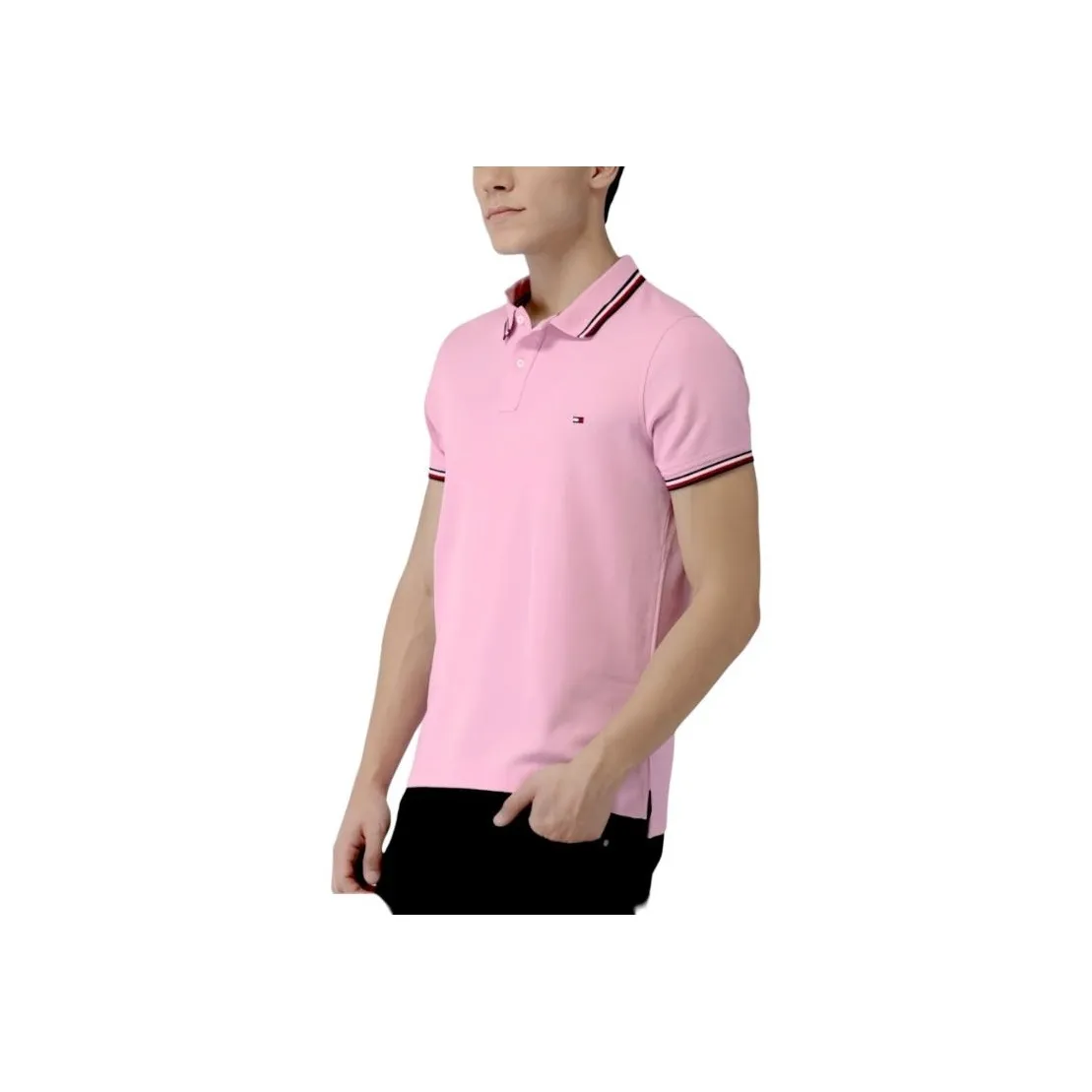 Tommy Hilfiger SS24 Polo Shirt Men's Pink
