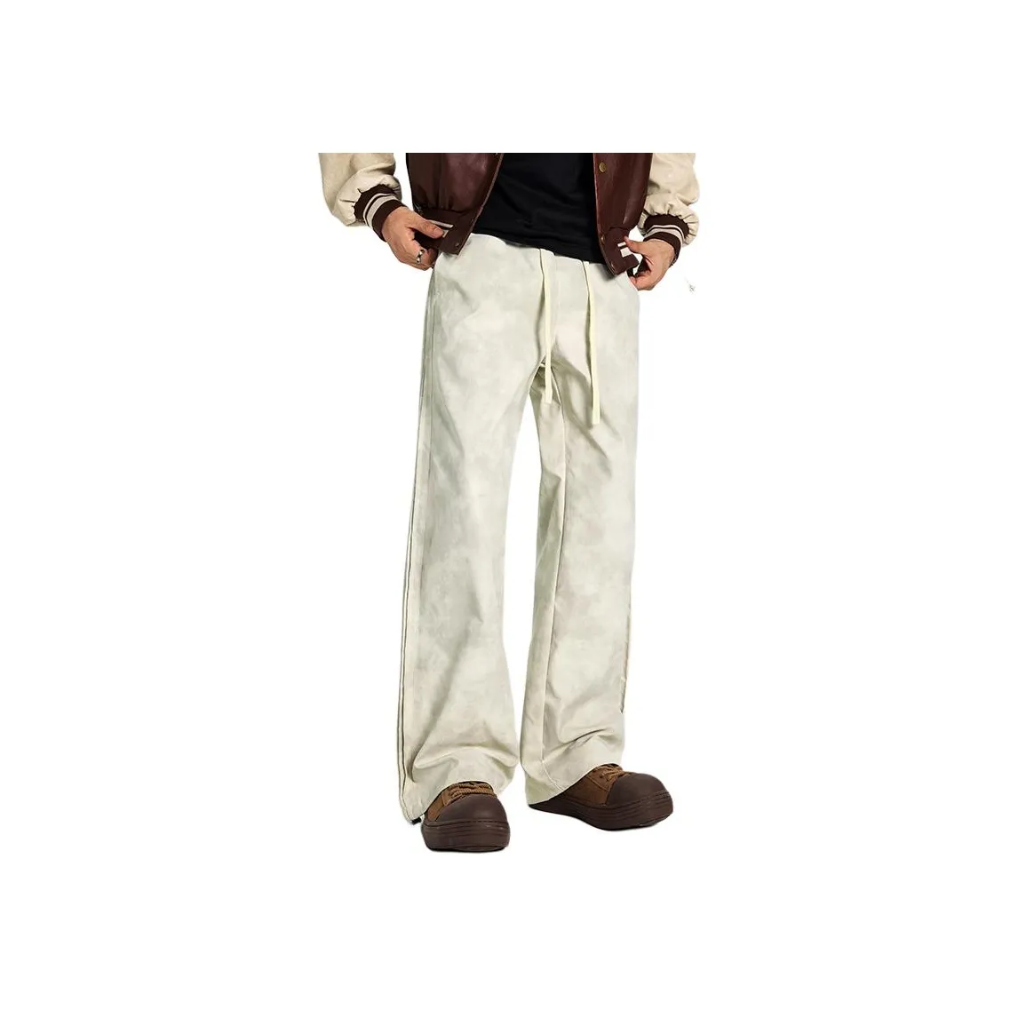GTRG Casual Pants Unisex Tie Dye Light Gray