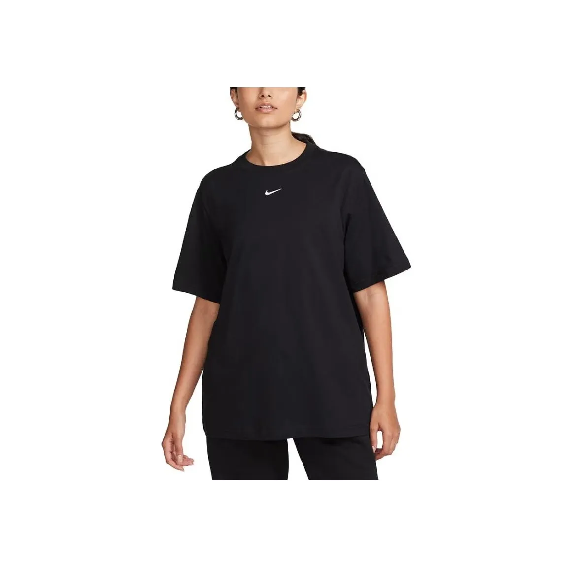 Nike Sportswear Women's Logo Crewneck Loose Fit T-Shirt Black