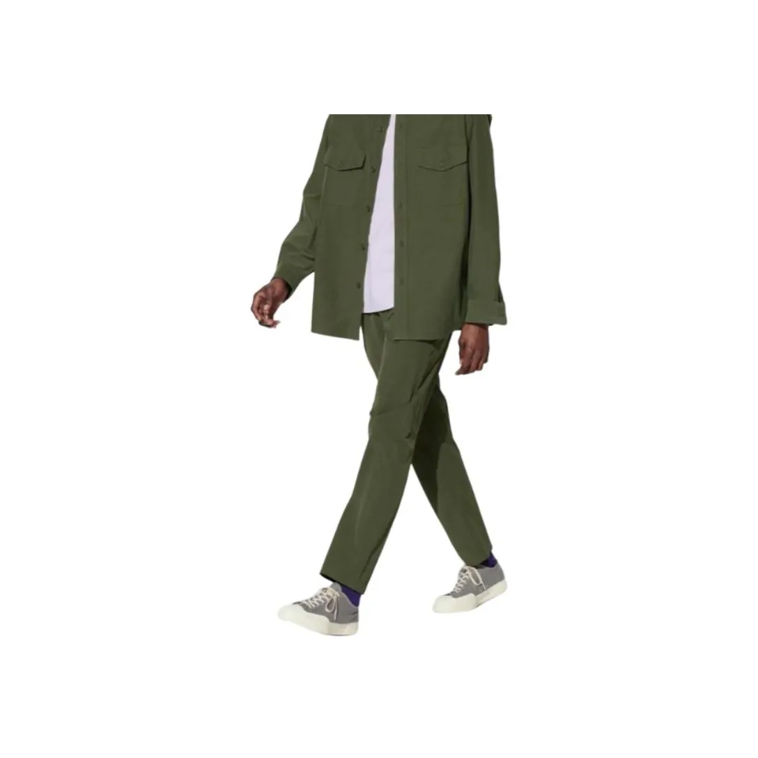 UNIQLO Повседневные брюки Унисекс Оливково-зеленый