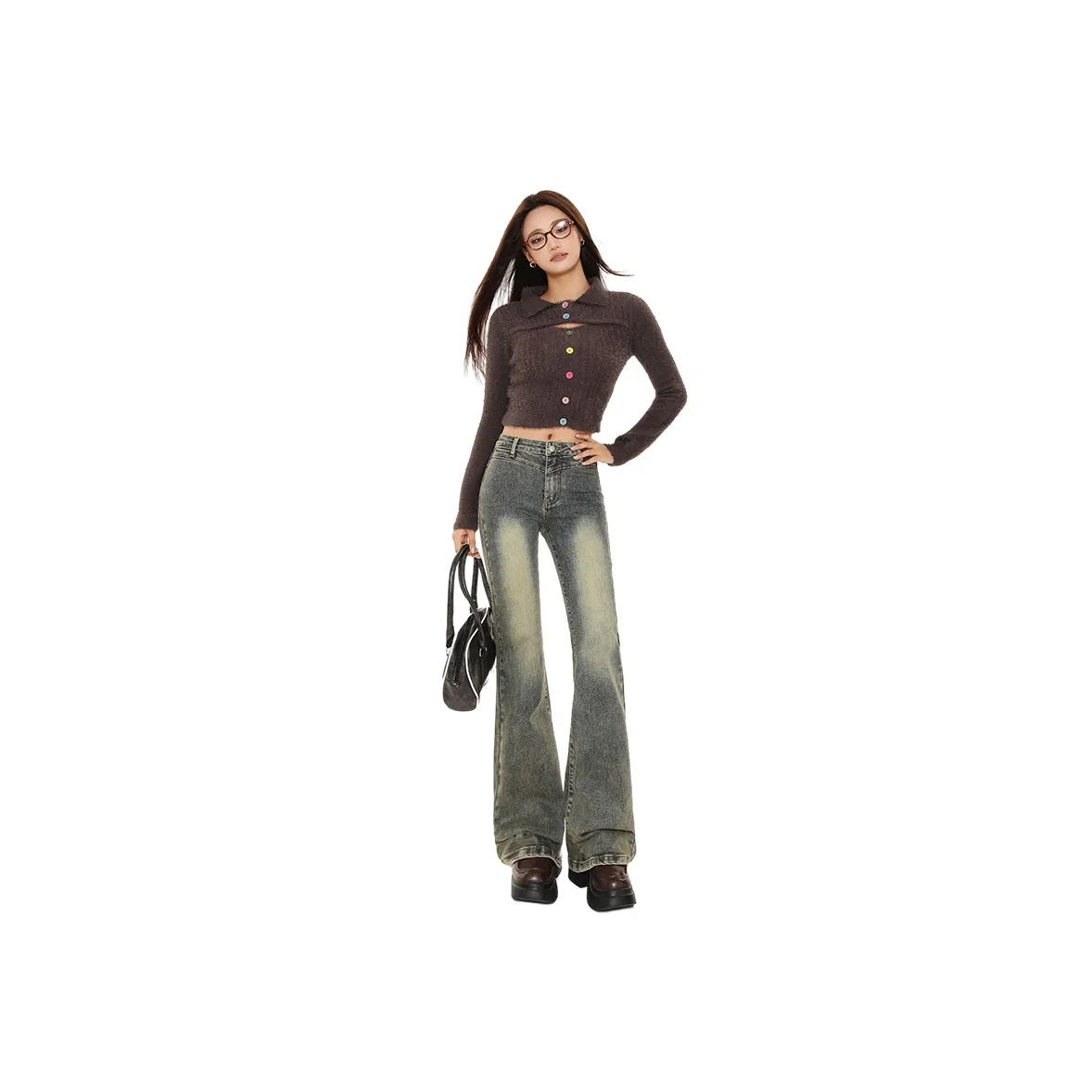 ZAZN Джинсы Женские Ностальгический Синий