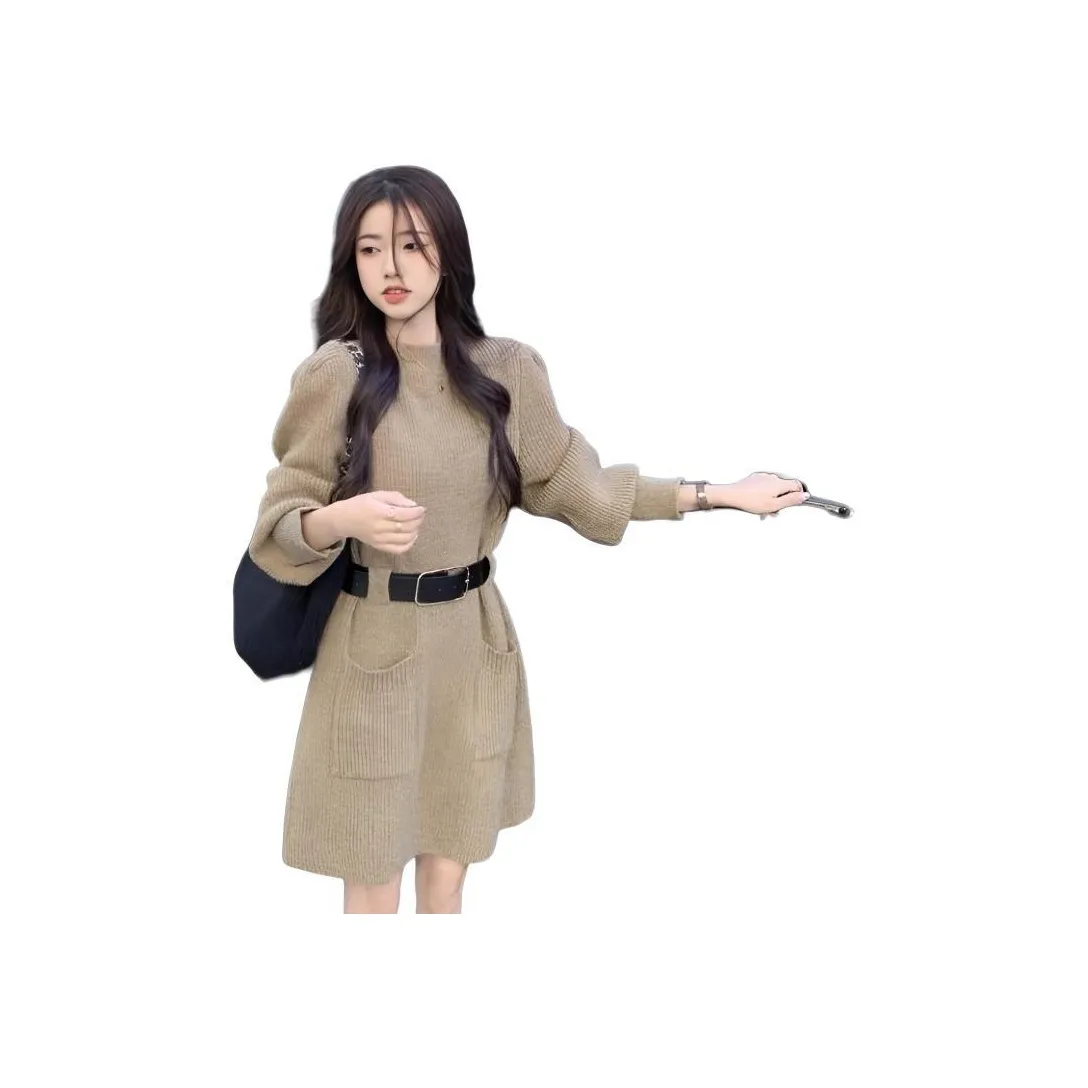 VINMUK Длинное платье с длинными рукавами для женщин