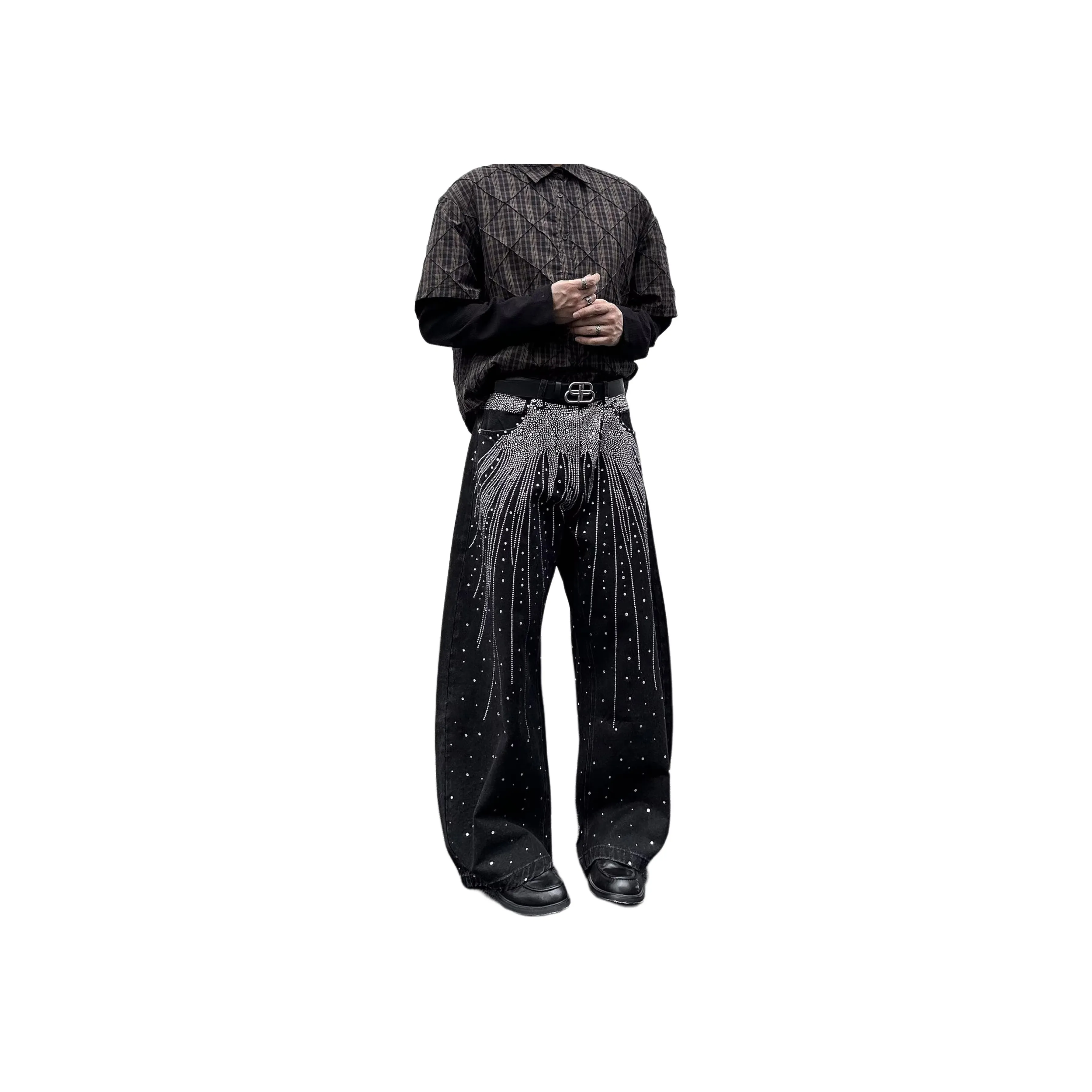 REXSHION Черные Унисекс Джинсы