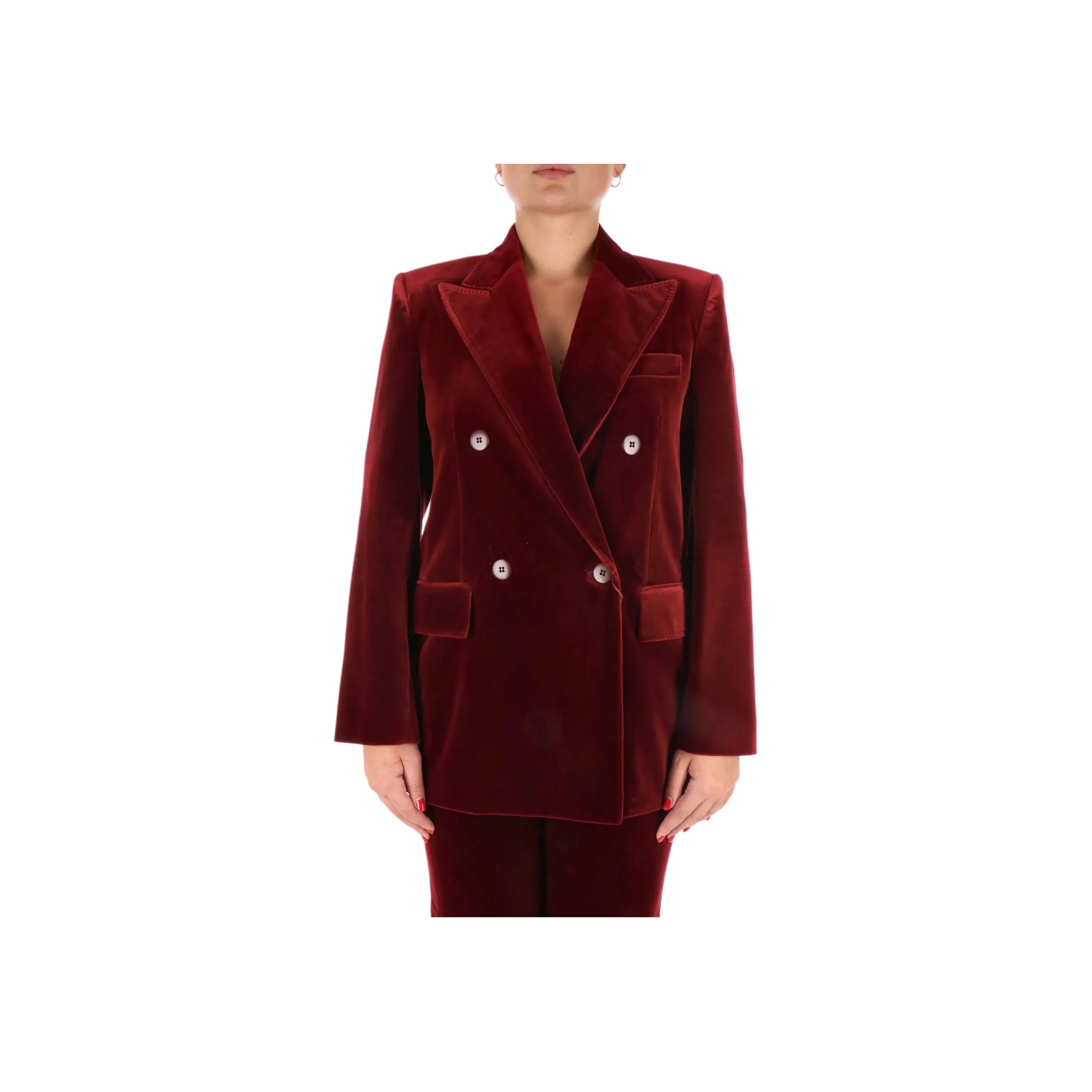 Max Mara Studio Digione Double Breasted Long Sleeved Jacket
