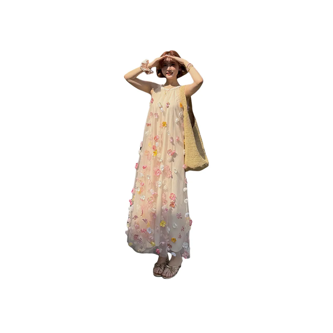 FLIM Sleeveless Dress Women's Apricot
