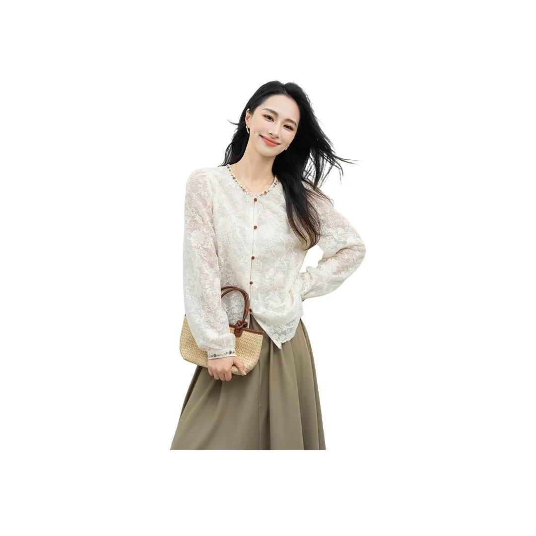 Shavani Бежевый Абрикос Женская Рубашка