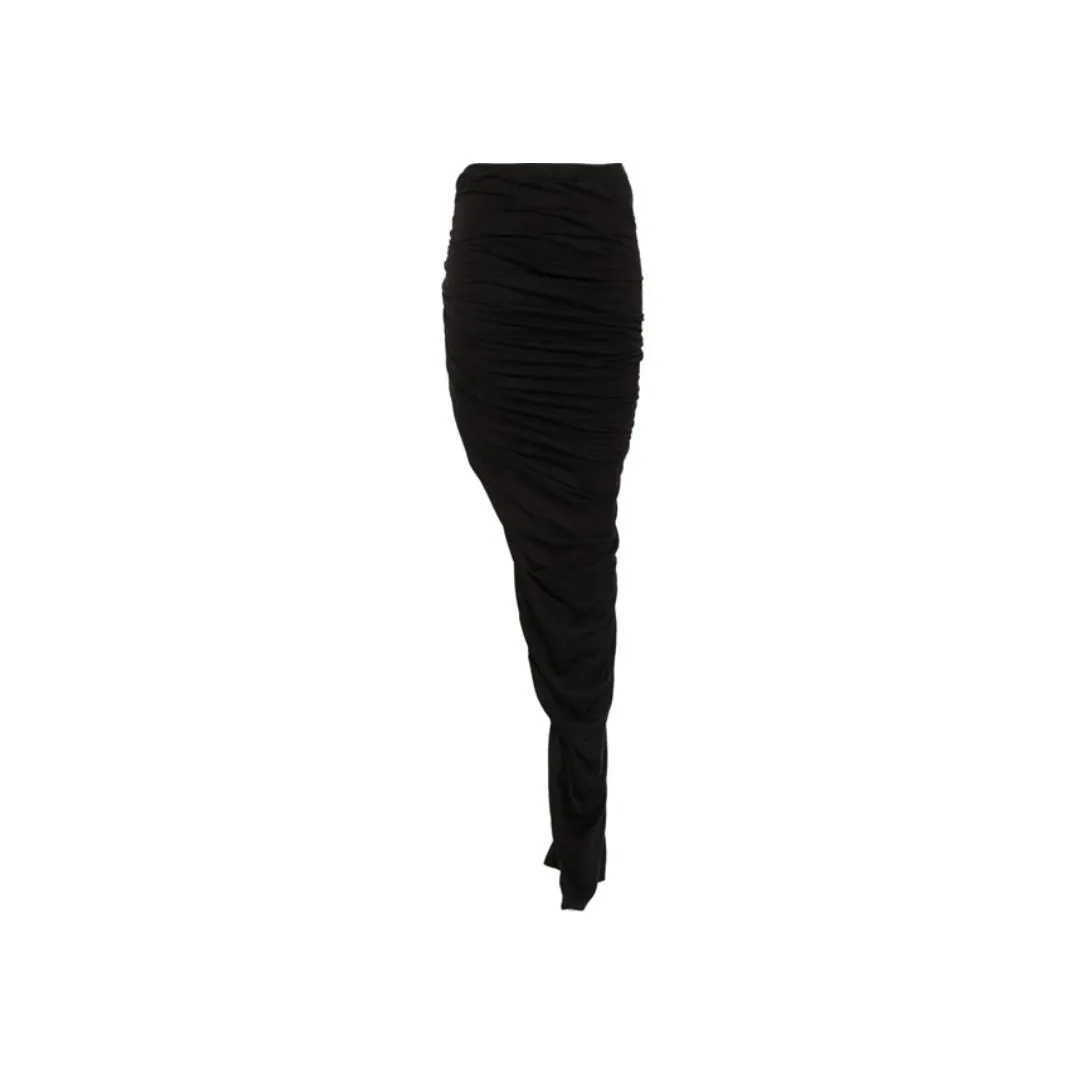 Rick Owens DRKSHDW Soft Edfu Ruched Maxi Skirt