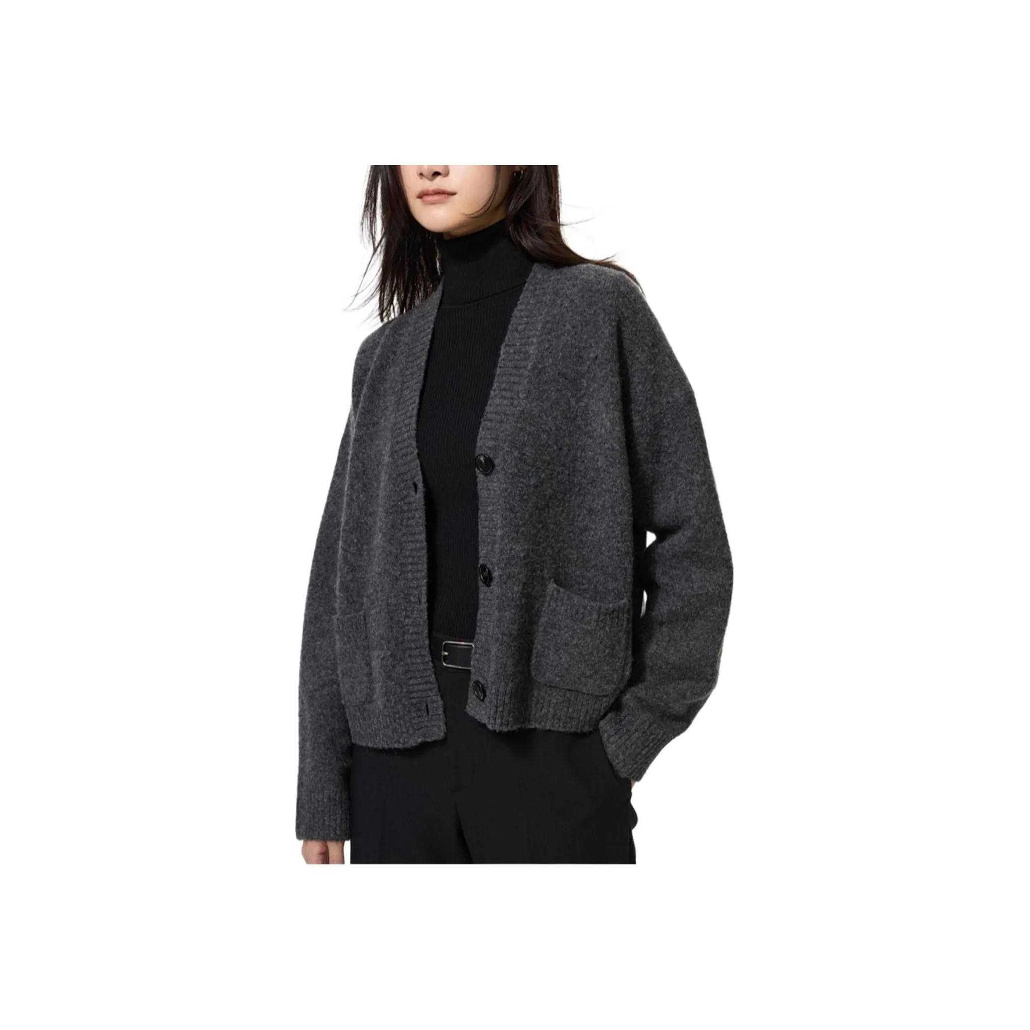 UNIQLO Темно-серый женский трикотаж