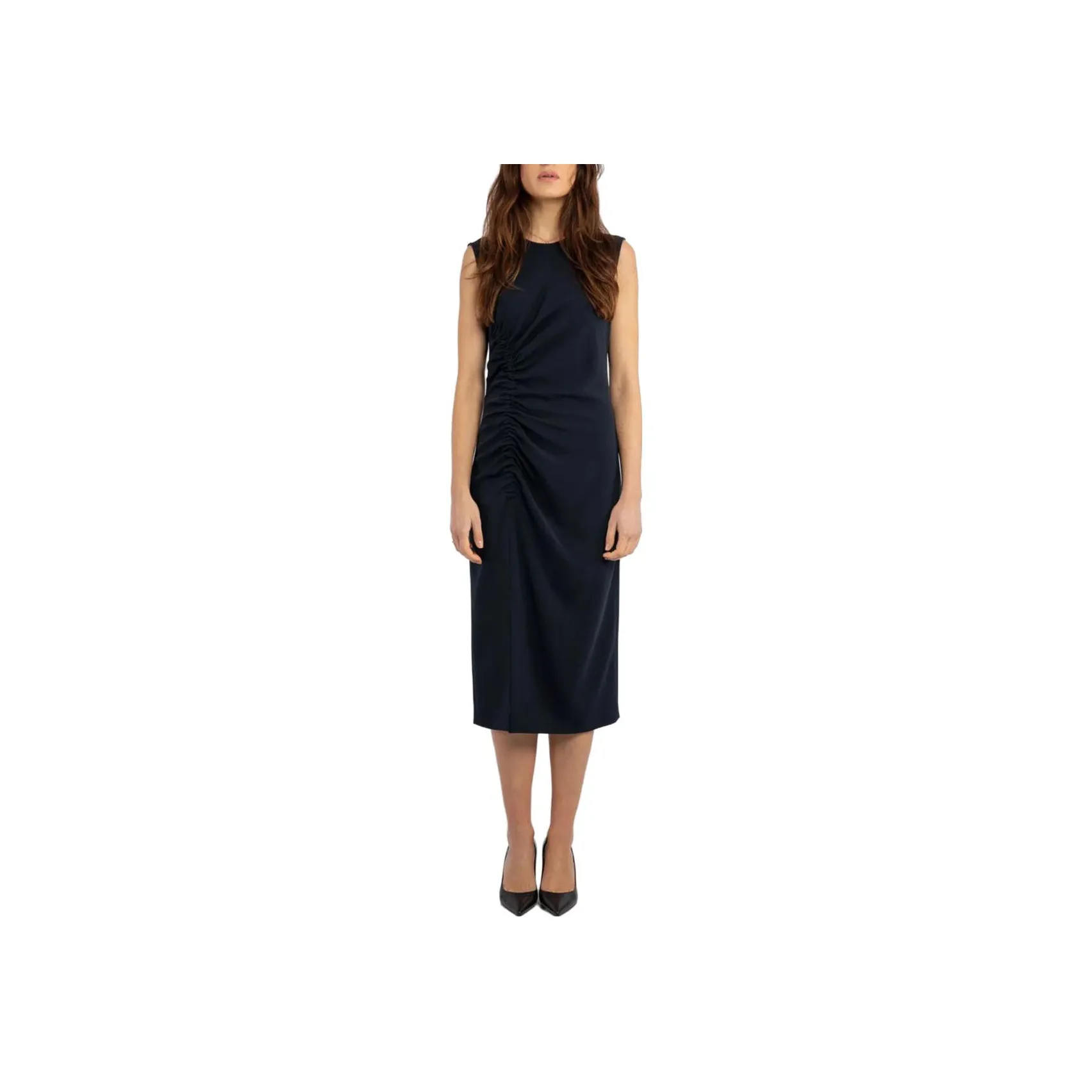 MaxMara Studio Asymmetric Front Slit Midi Dress