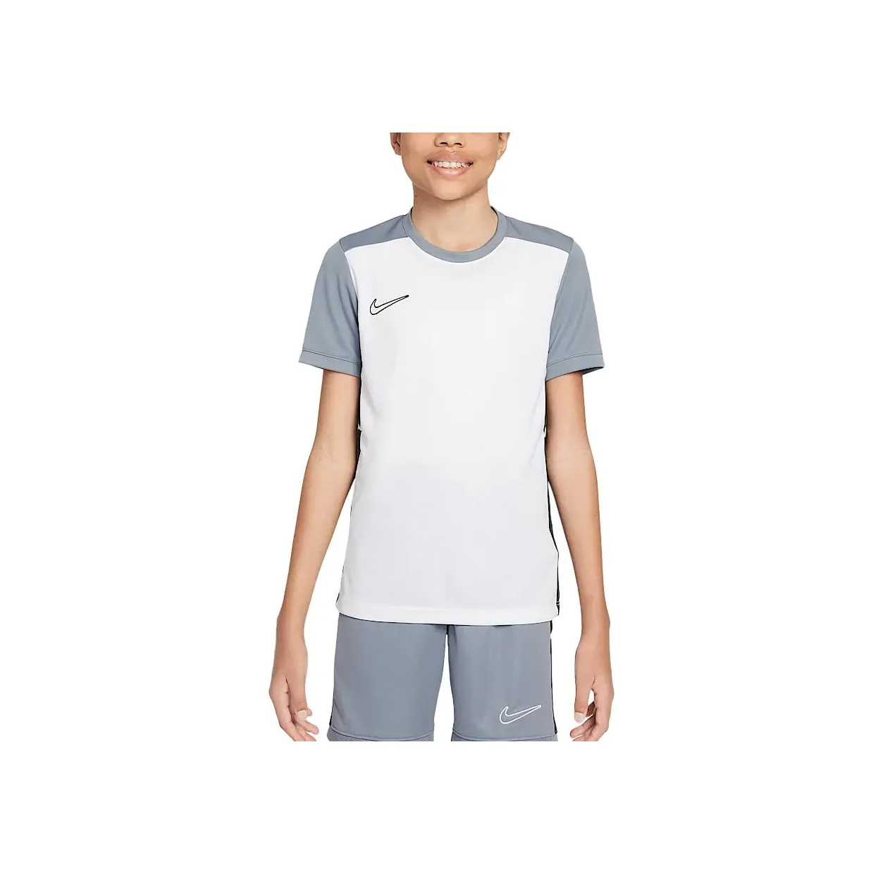 Nike Dri Fit T-Shirt Белый Угольный Черный Холодный Серый Угольный Черный Подростки