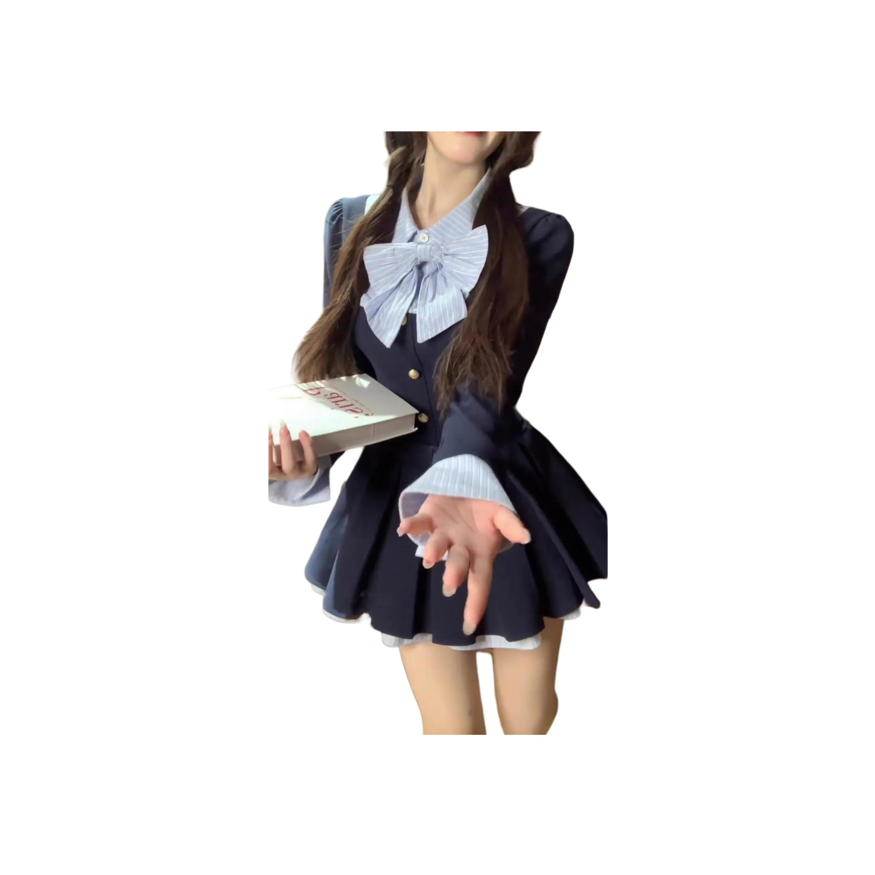 Kiki Clothing Boutique Длинное платье с длинными рукавами женское