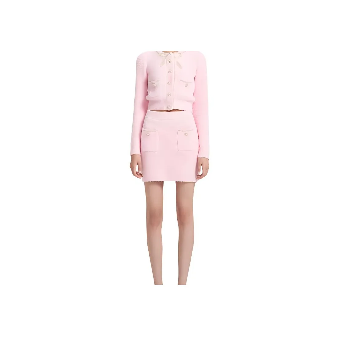 Self portrait Casual Short Skirts Women's Pink
