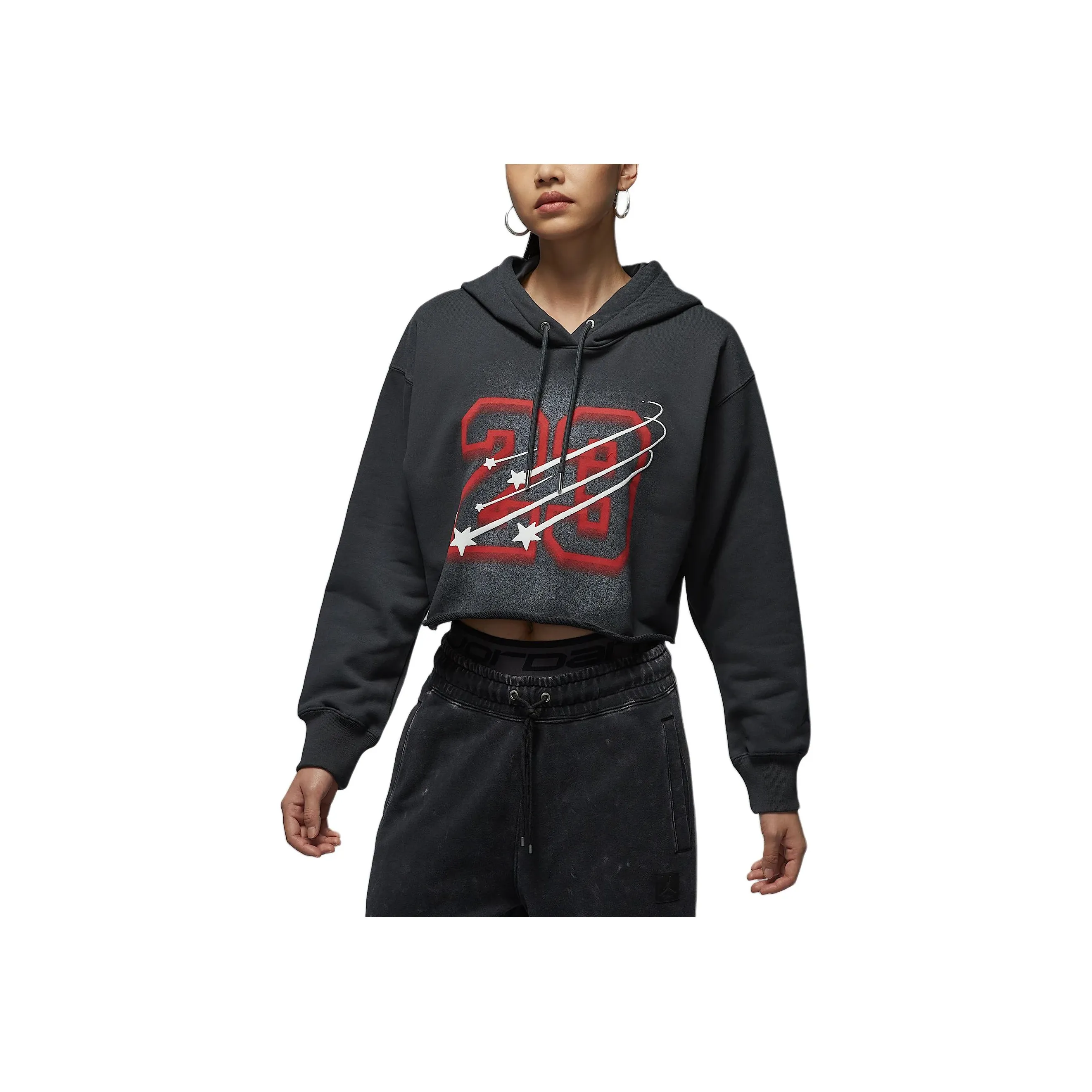 JORDAN Flight Fleece Women's Cropped Satin Lined Hoodie
