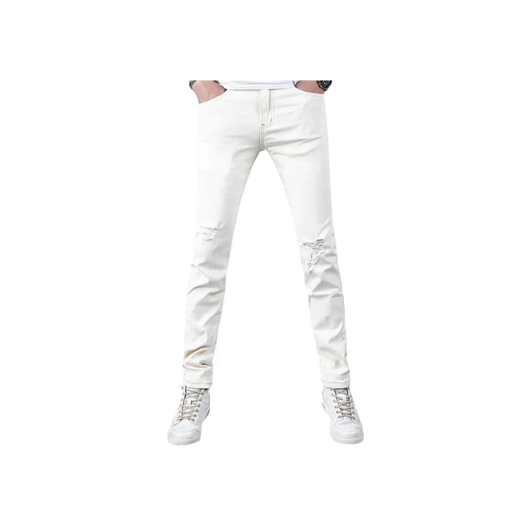 OGQG Белый Мужской Джинсы