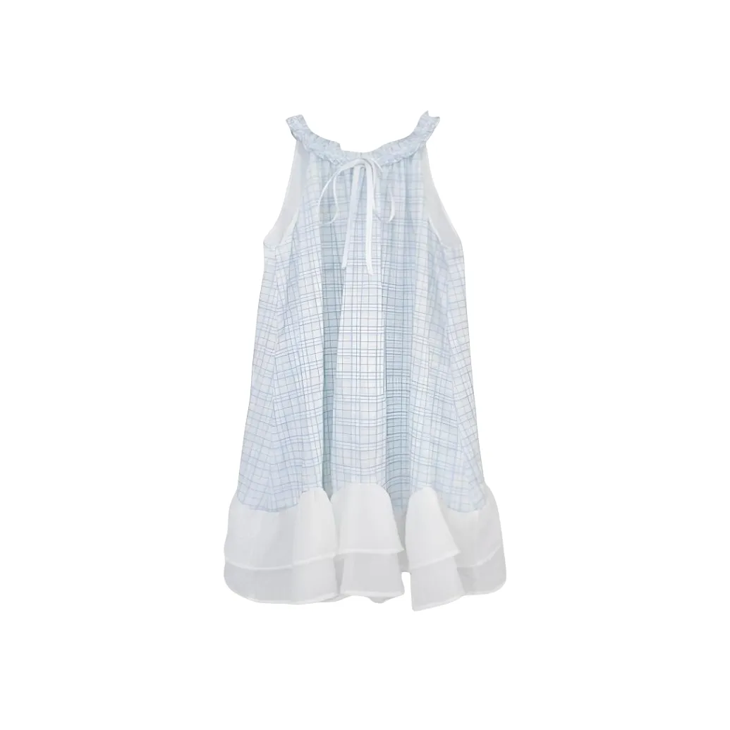 AFGGD Светло-синие женские платья без рукавов