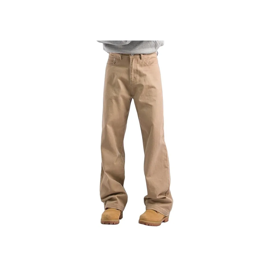Menglaini Casual Pants Unisex Khaki