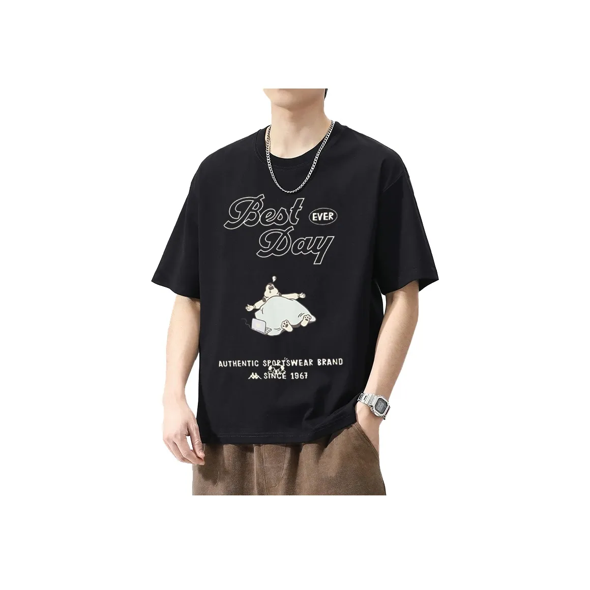 KAPPA PLAYER T-Shirt Унисекс Черный