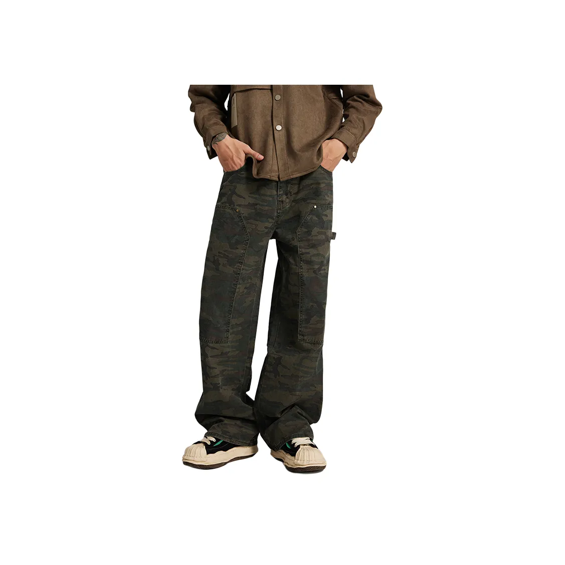 ZHONGNI Камуфляж Унисекс Джинсы