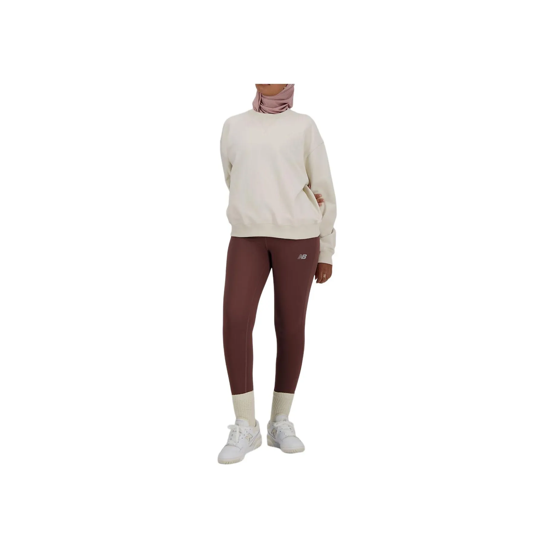 New Balance Nb Sleek High Rise Legging 27' Leggings Women's Brown