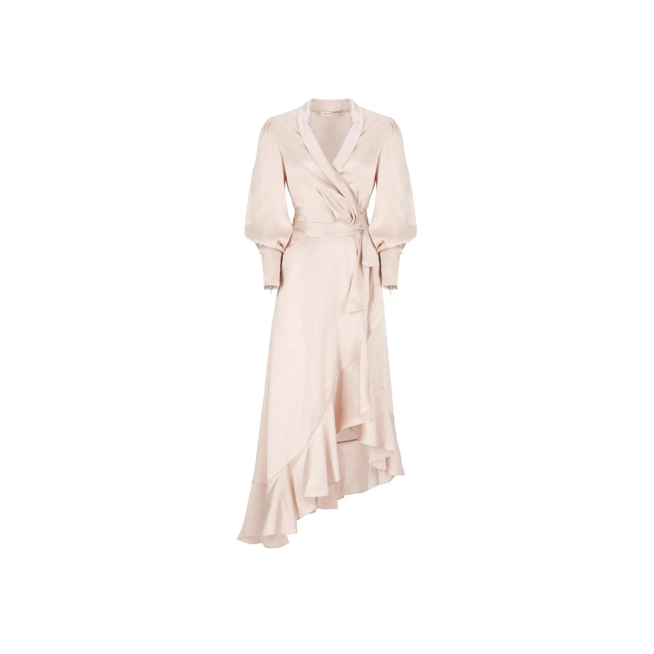 Zimmermann Asymmetric Wrap Midi Dress