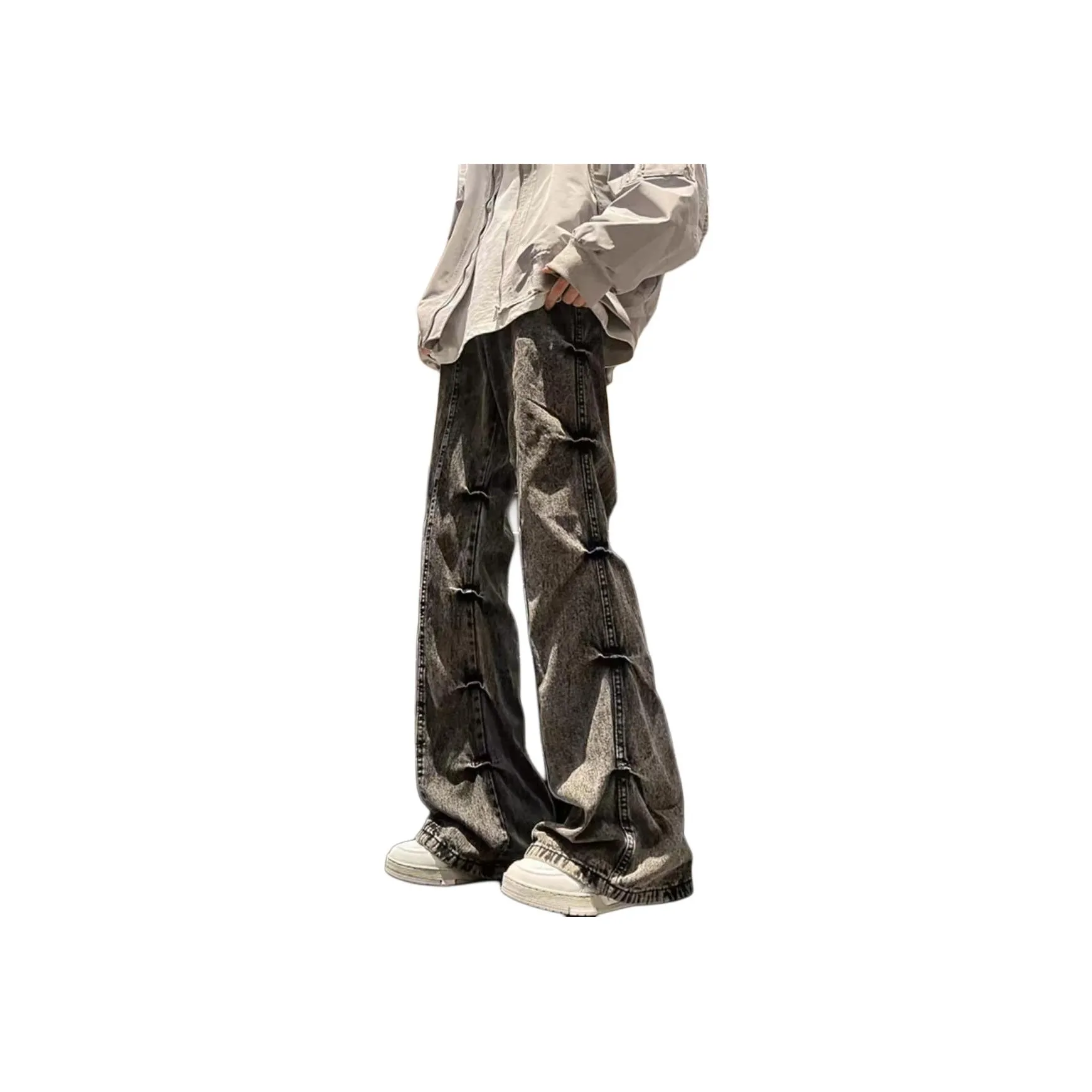 TLONELY1 Jeans Unisex Black Gray Color