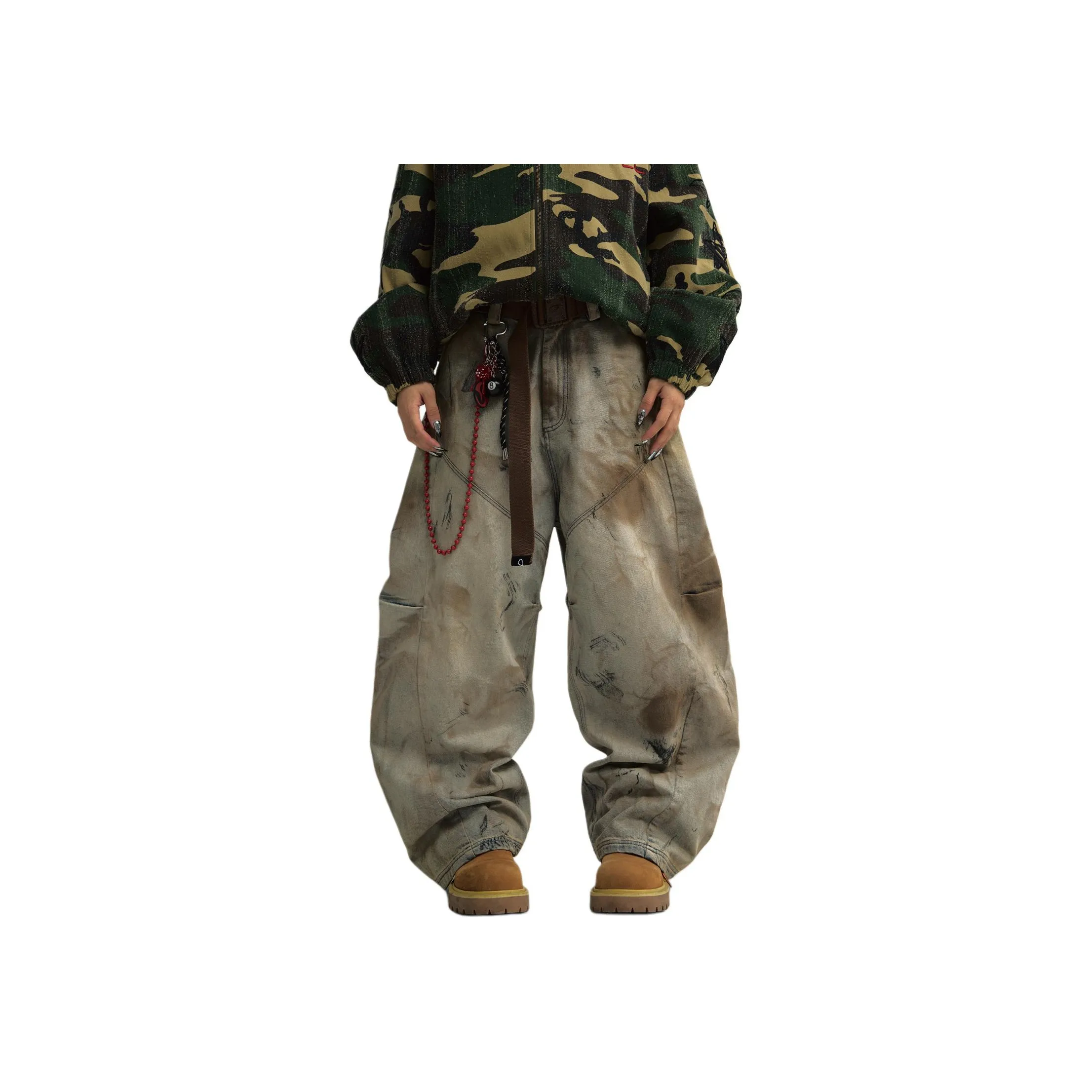 Pirkadat Коричневые Унисекс Джинсы