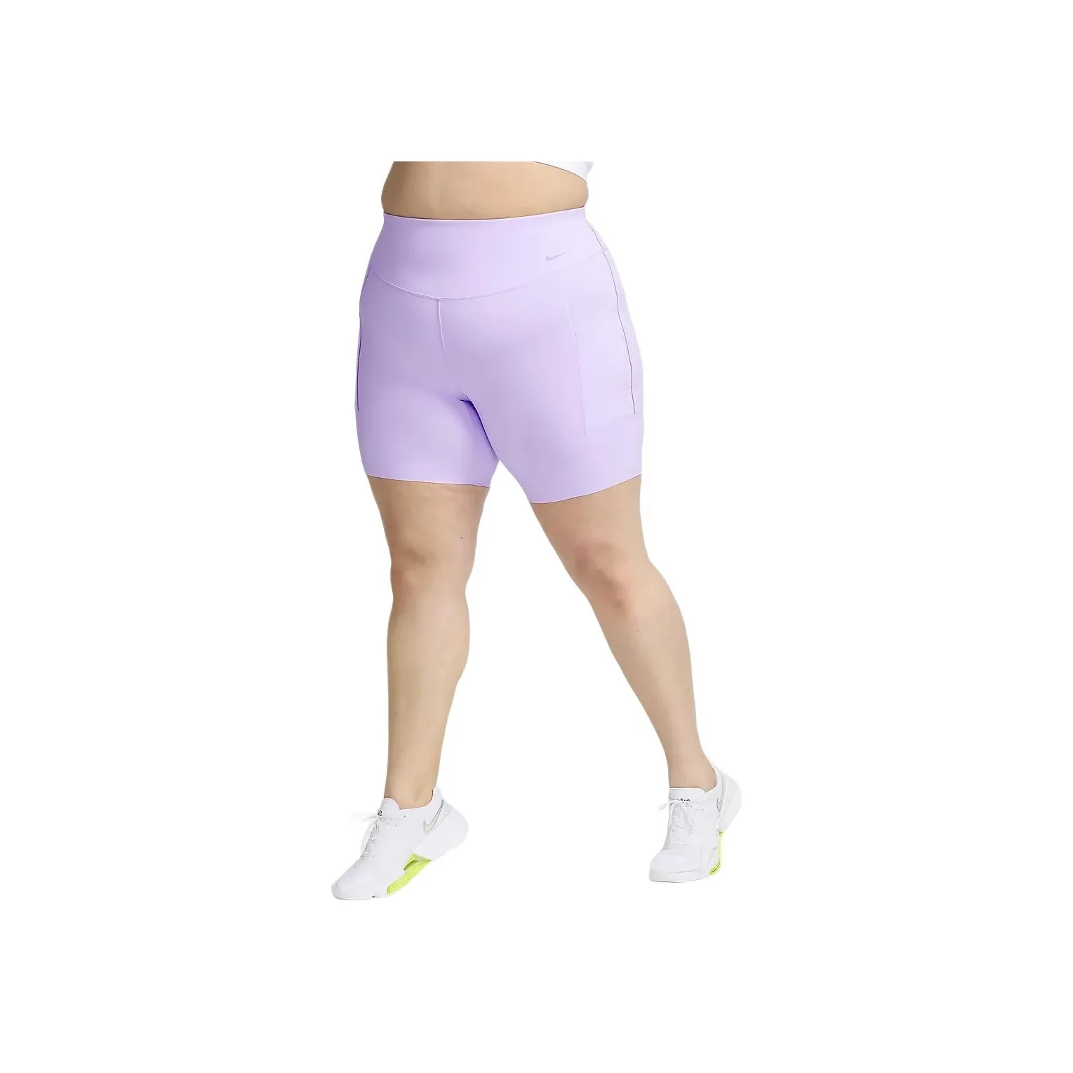 Nike Universa Women's Medium-Support High-Waisted 8' Biker Shorts With Pockets Plus Size