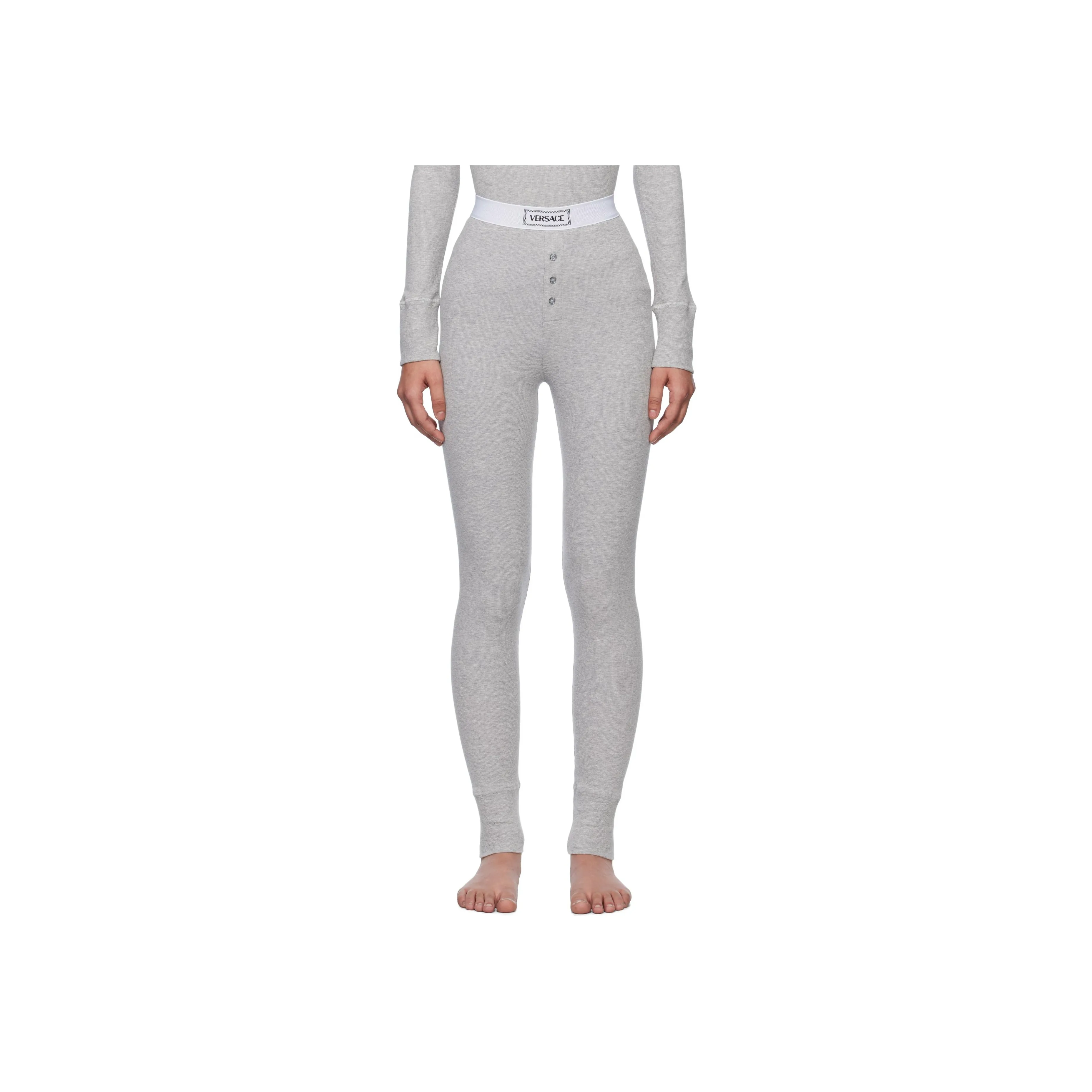 VERSACE Leggings Women's Gray