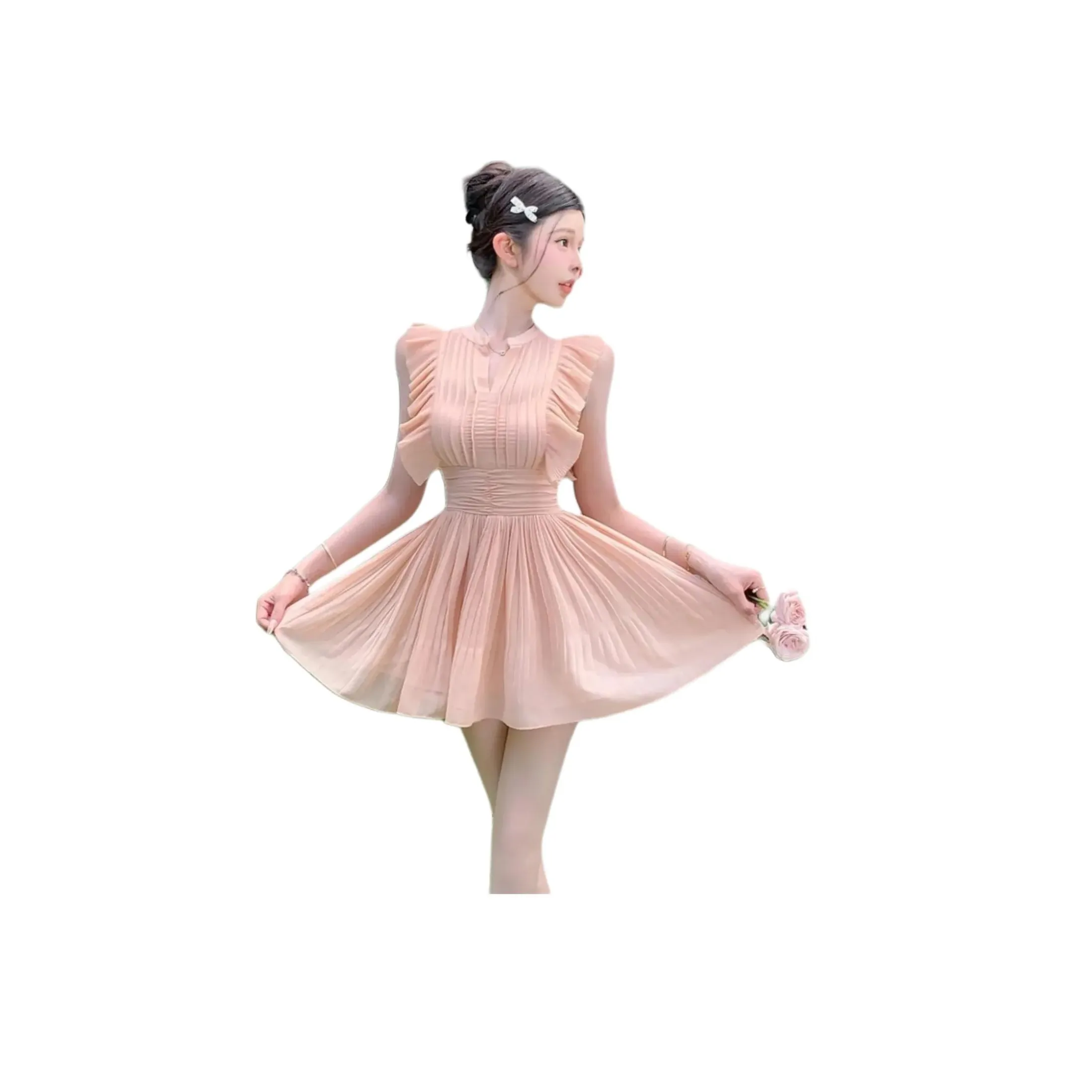 MORii Розовые Женские Платья без Рукавов