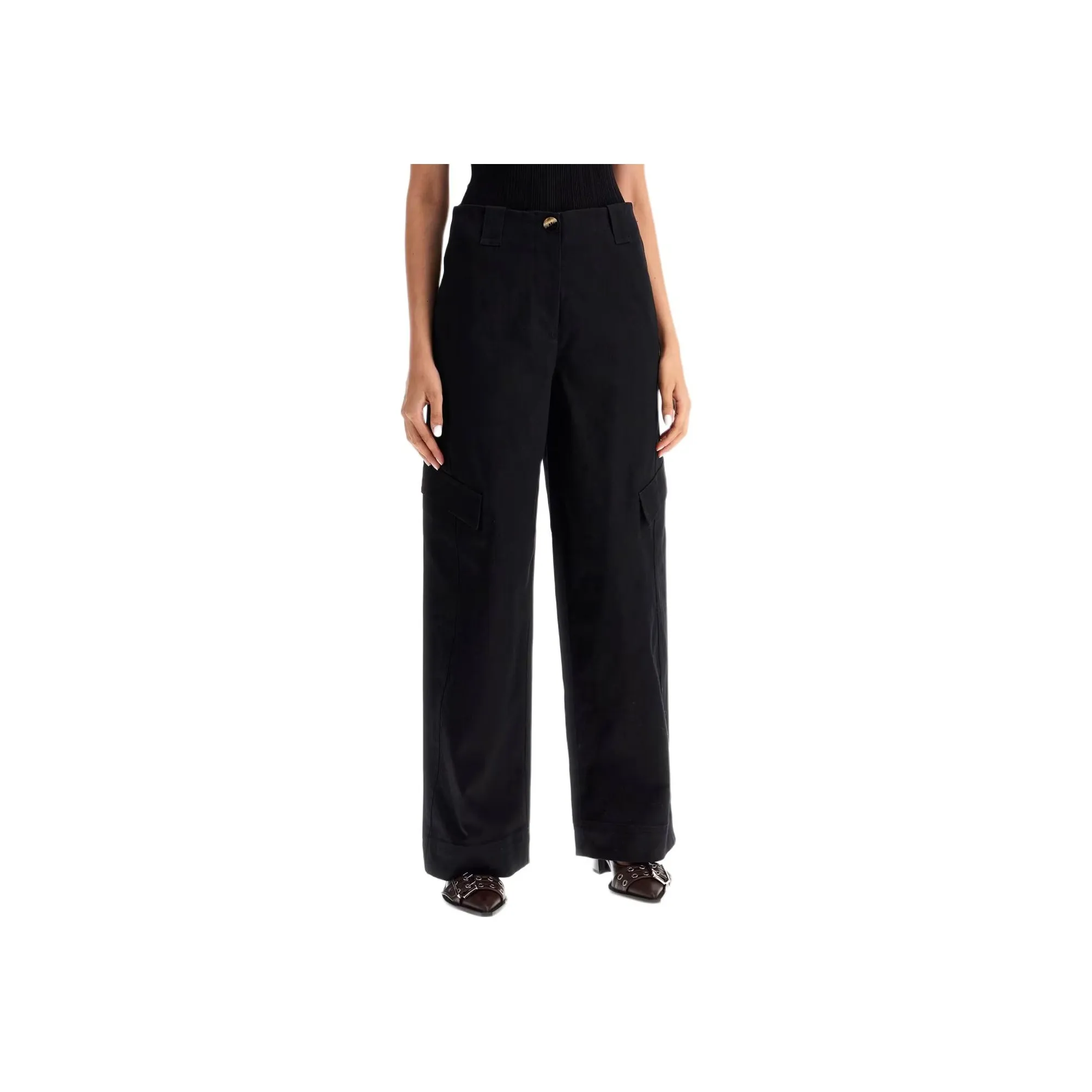 GANNI Cargo Pants Women's Black