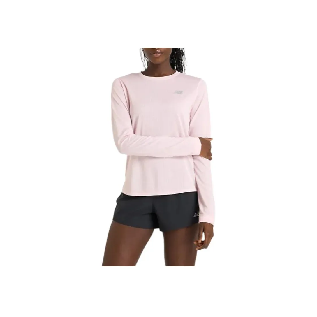 New Balance совместный бренд Стандартная футболка Женская Светло-розовая