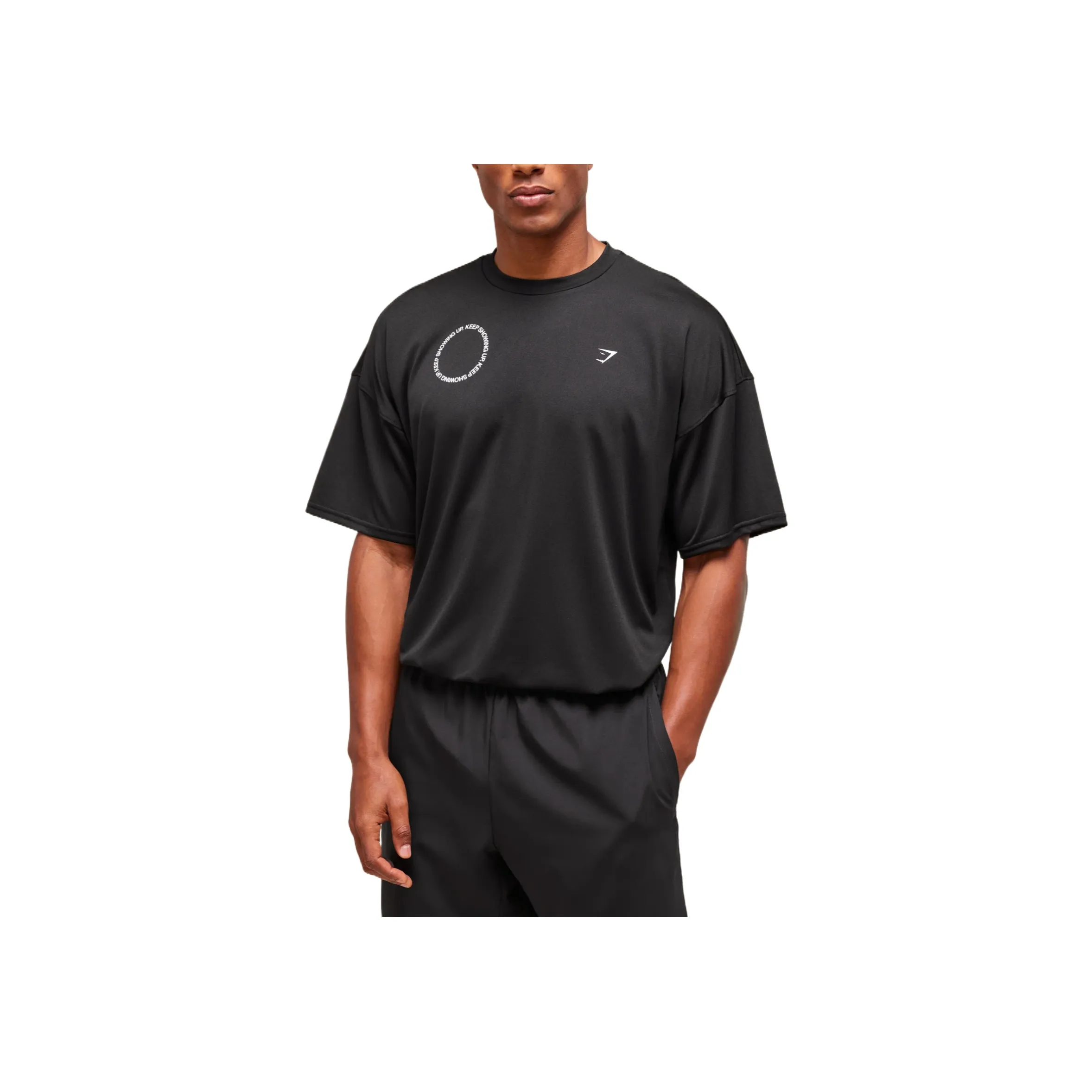 GYMSHARK Черные Мужские T-рубашки