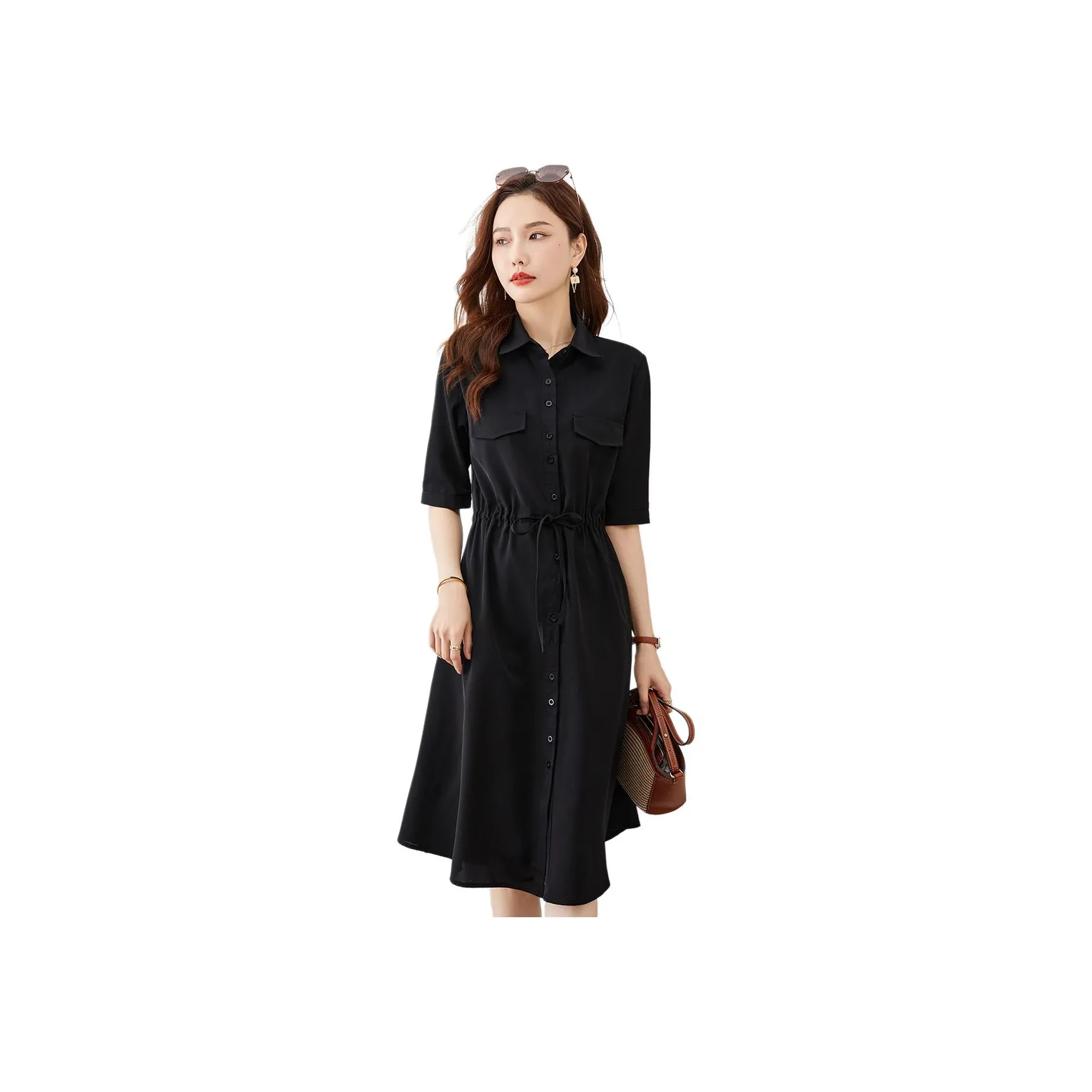 Love Elaine Short Sleeved Dress Women's Black